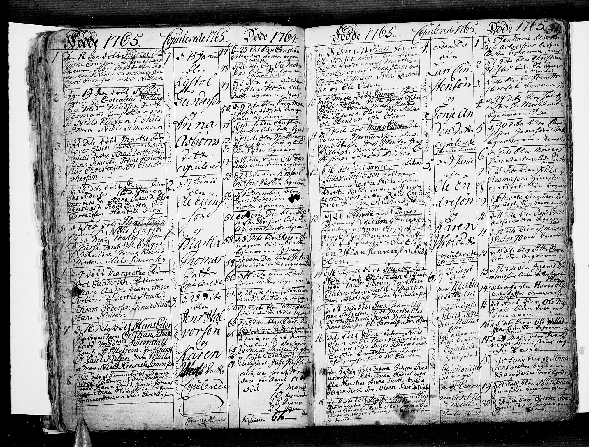 Risør sokneprestkontor, SAK/1111-0035/F/Fb/L0002: Parish register (copy) no. B 2, 1747-1812, p. 51