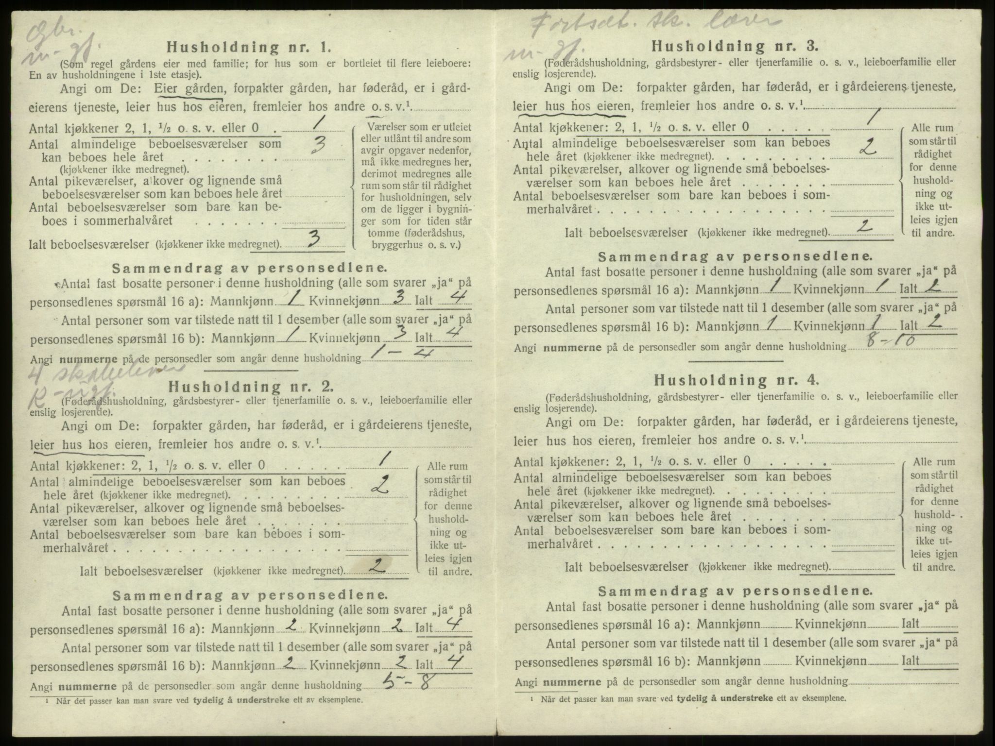 SAB, 1920 census for Stryn, 1920, p. 848