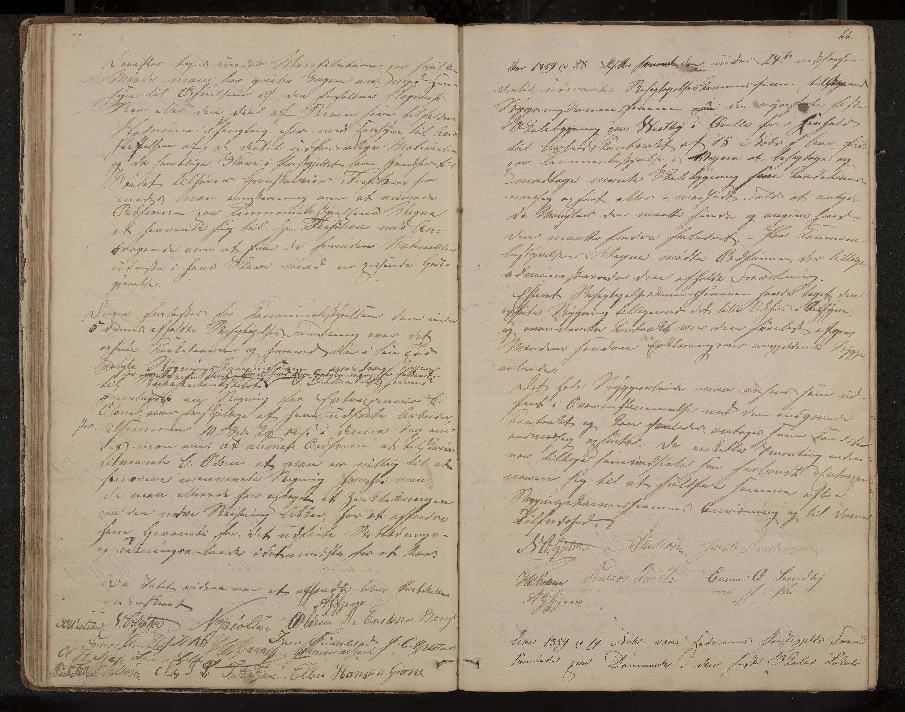 Hedrum formannskap og sentraladministrasjon, IKAK/0727021/A/Aa/L0002: Møtebok, 1853-1867, p. 66