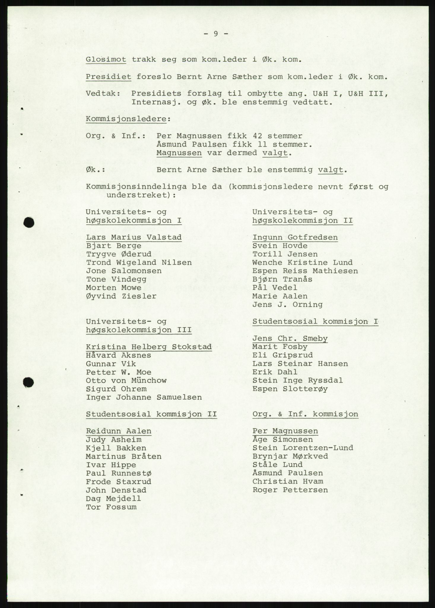 Norsk Studentunion, AV/RA-PA-0794/Fg/L0067: Landstinget, 1968-1979