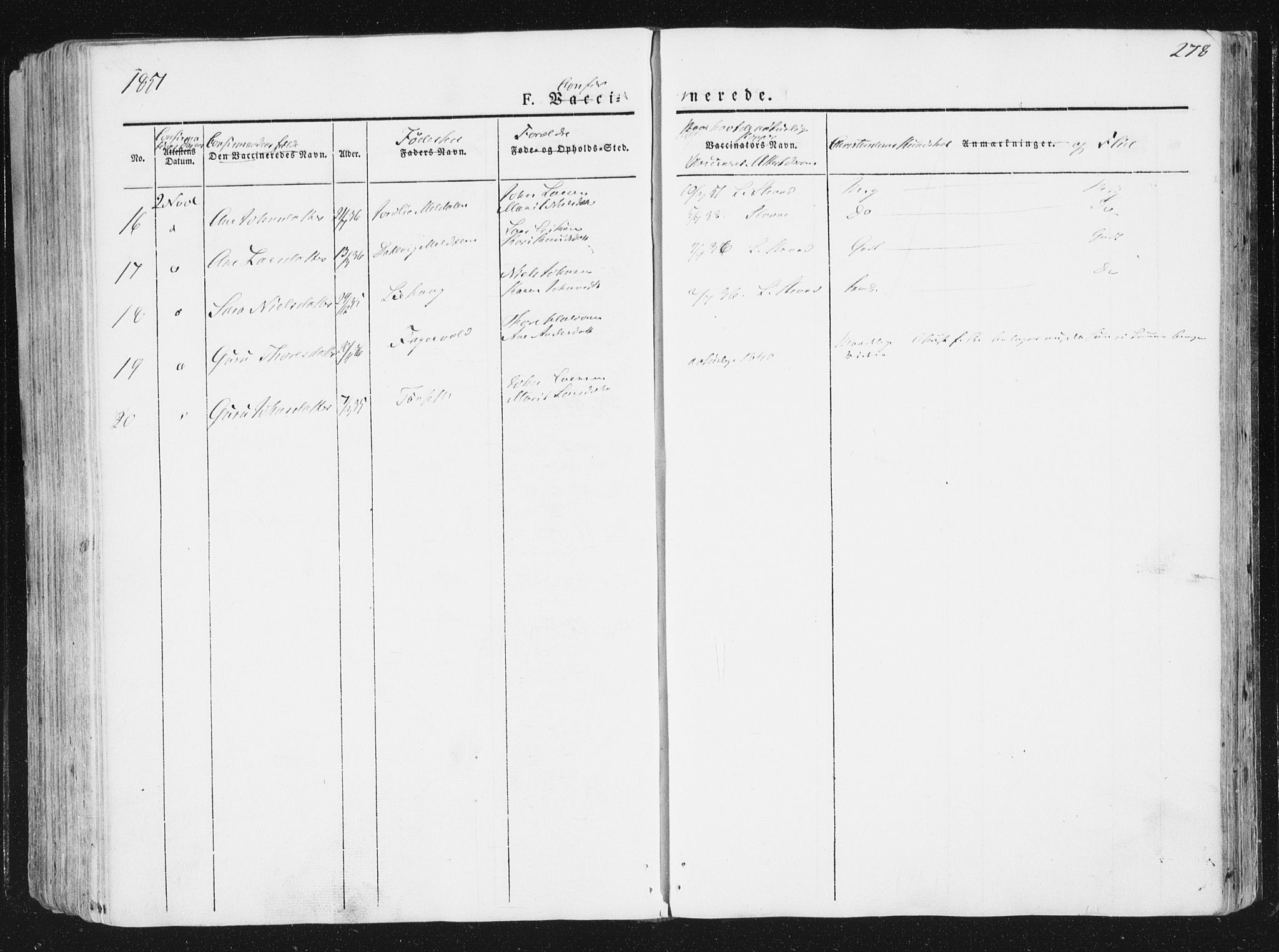 Ministerialprotokoller, klokkerbøker og fødselsregistre - Sør-Trøndelag, SAT/A-1456/630/L0493: Parish register (official) no. 630A06, 1841-1851, p. 278