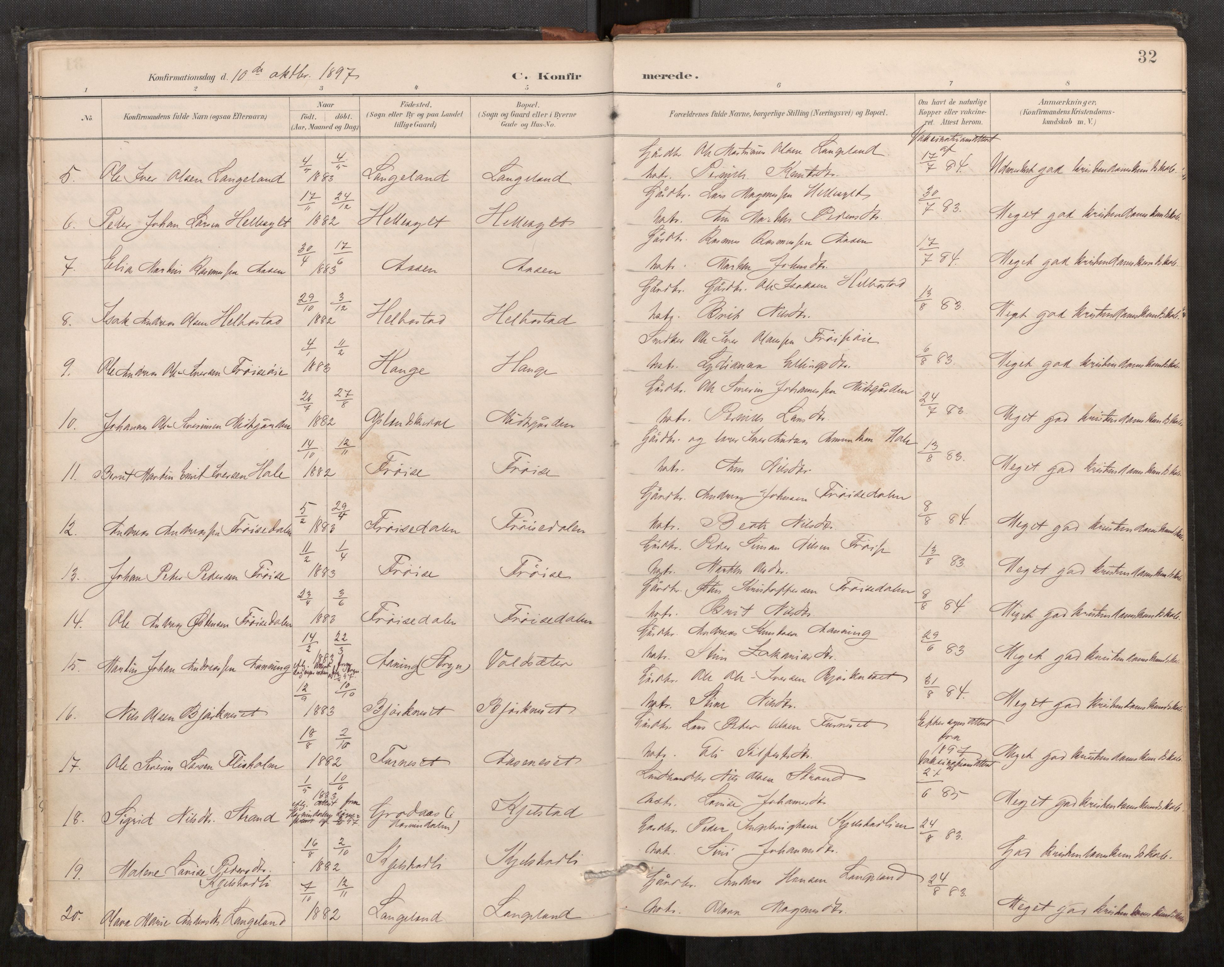 Sunnylven sokneprestkontor, AV/SAT-A-1007: Parish register (official) no. 517A09, 1887-1910, p. 32