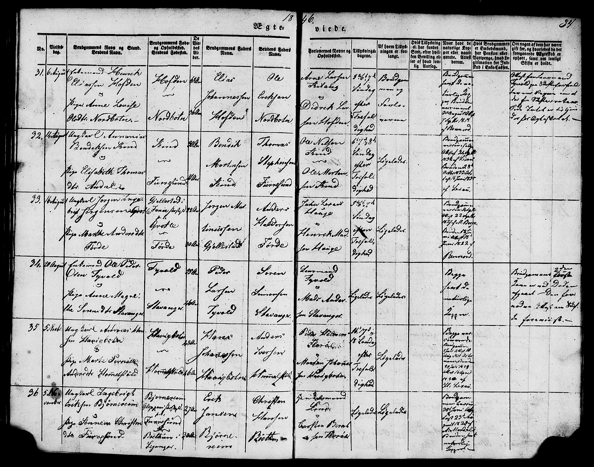 Kinn sokneprestembete, SAB/A-80801/H/Haa/Haaa/L0009: Parish register (official) no. A 9, 1841-1852, p. 34