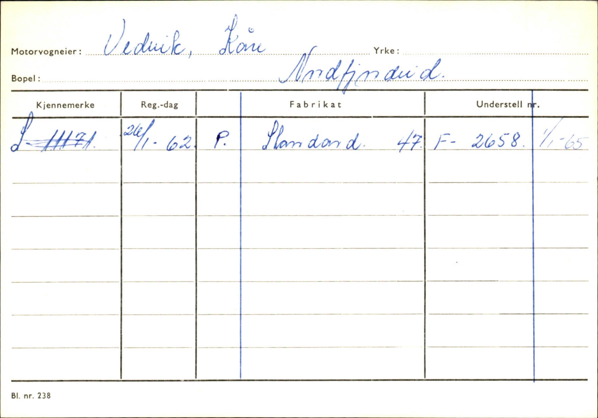 Statens vegvesen, Sogn og Fjordane vegkontor, AV/SAB-A-5301/4/F/L0130: Eigarregister Eid T-Å. Høyanger A-O, 1945-1975, p. 141