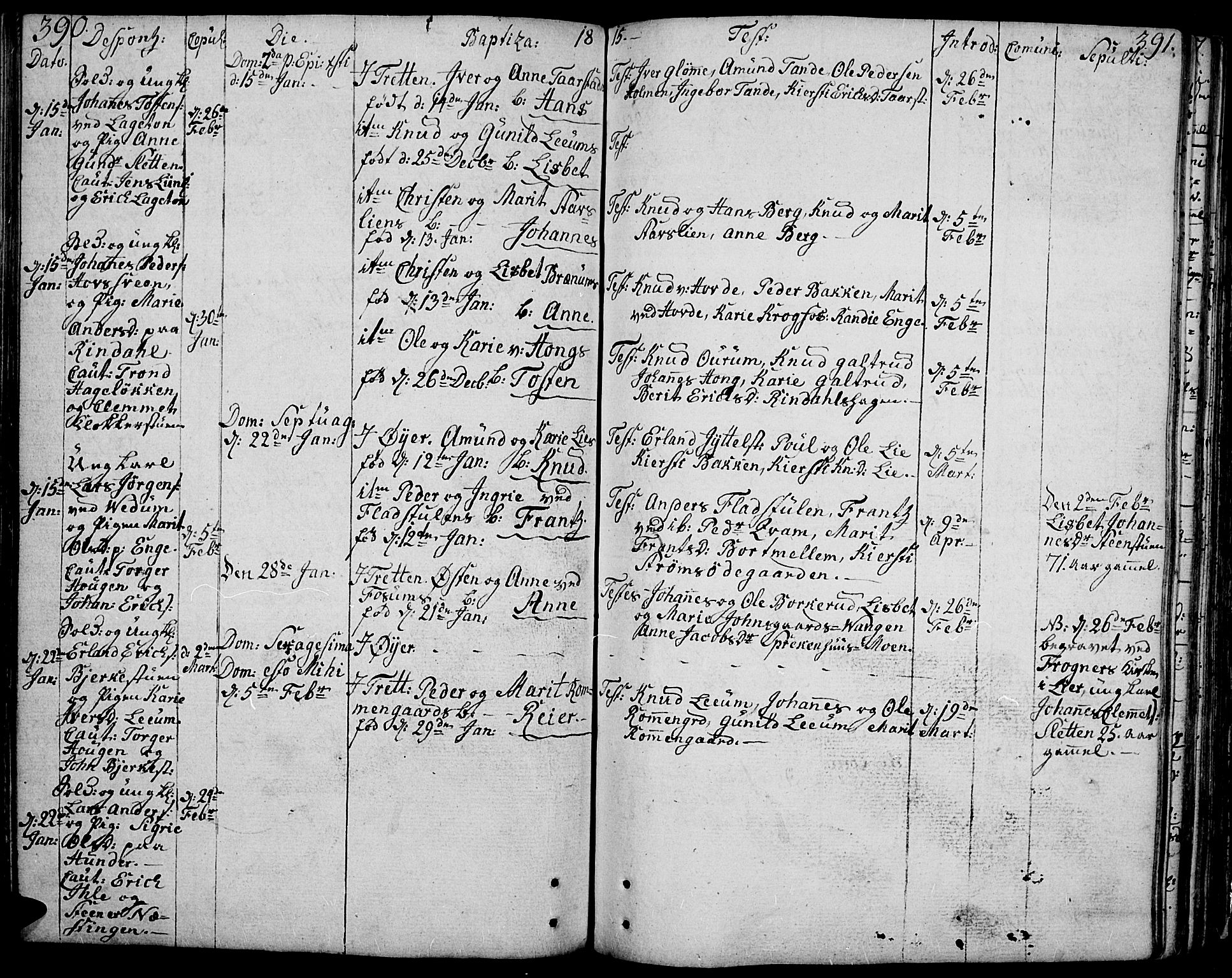 Øyer prestekontor, SAH/PREST-084/H/Ha/Haa/L0003: Parish register (official) no. 3, 1784-1824, p. 390-391