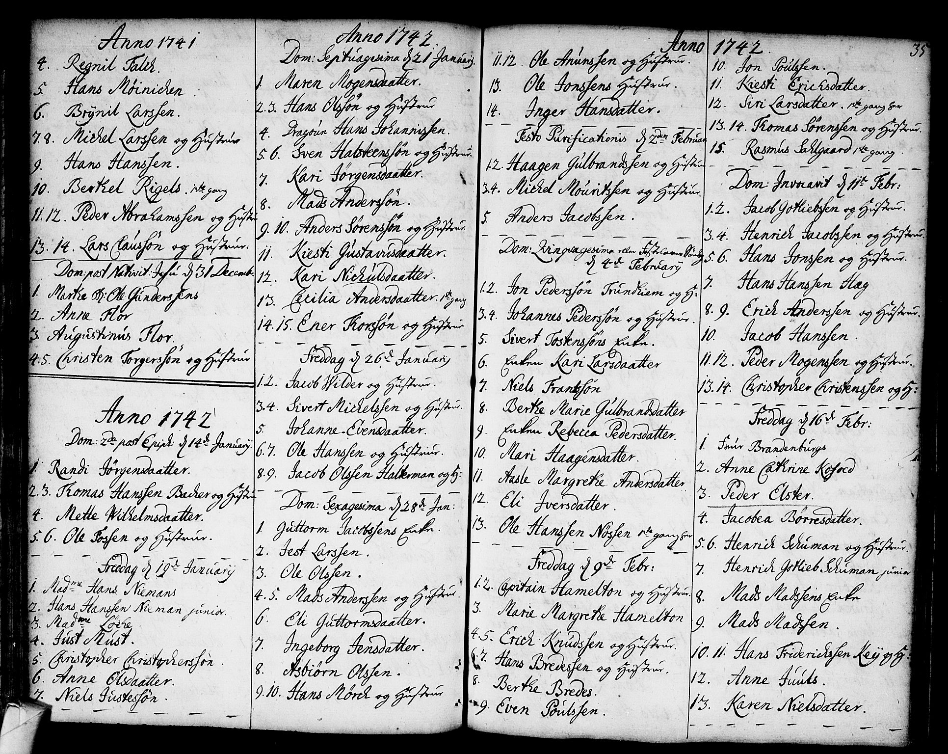 Strømsø kirkebøker, SAKO/A-246/F/Fa/L0006: Parish register (official) no. I 6, 1740-1747, p. 35