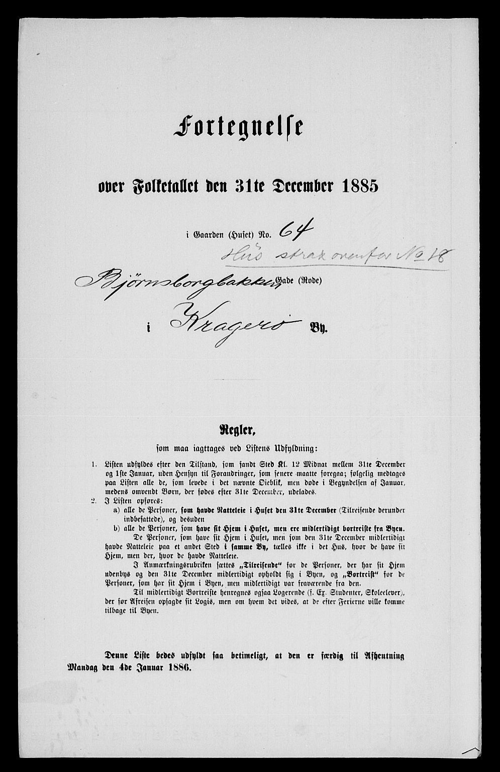 SAKO, 1885 census for 0801 Kragerø, 1885, p. 1010