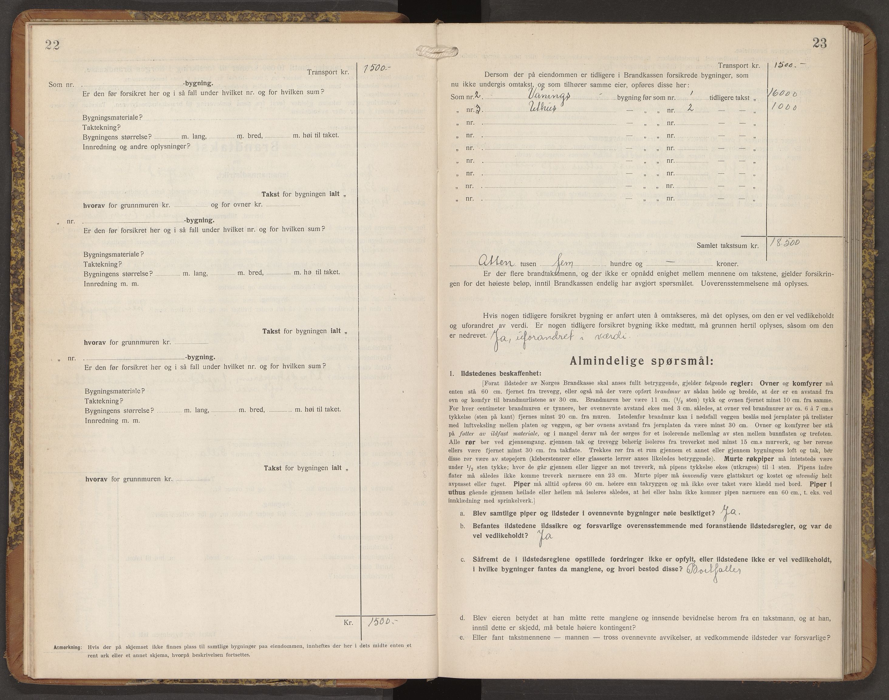 Nøtterøy lensmannskontor, AV/SAKO-A-540/Y/Yg/Ygb/L0009: Skjematakstprotokoll, 1932-1935, p. 22-23