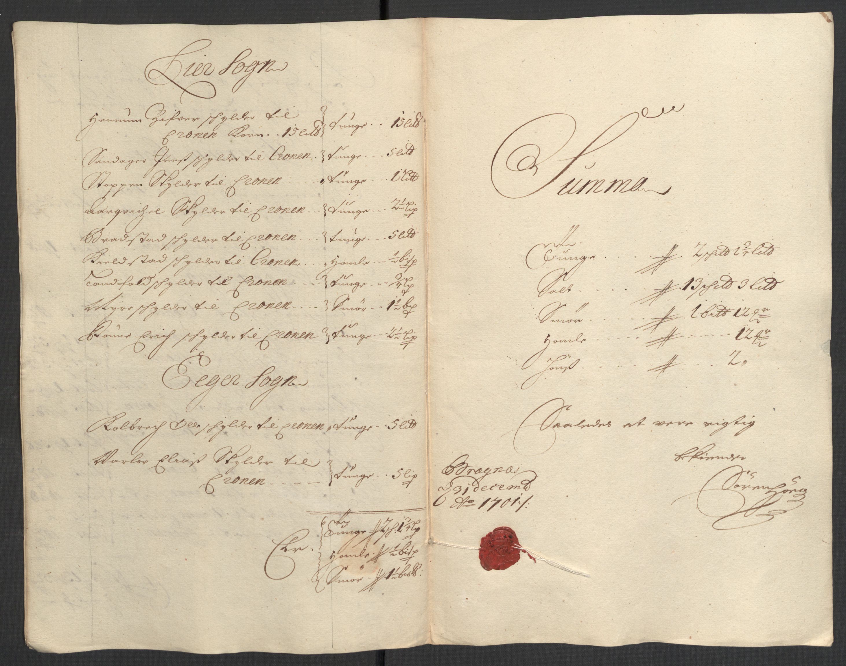 Rentekammeret inntil 1814, Reviderte regnskaper, Fogderegnskap, AV/RA-EA-4092/R30/L1697: Fogderegnskap Hurum, Røyken, Eiker og Lier, 1700-1701, p. 246