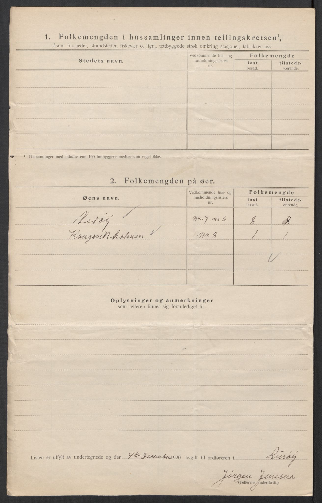 SAT, 1920 census for Lurøy, 1920, p. 48