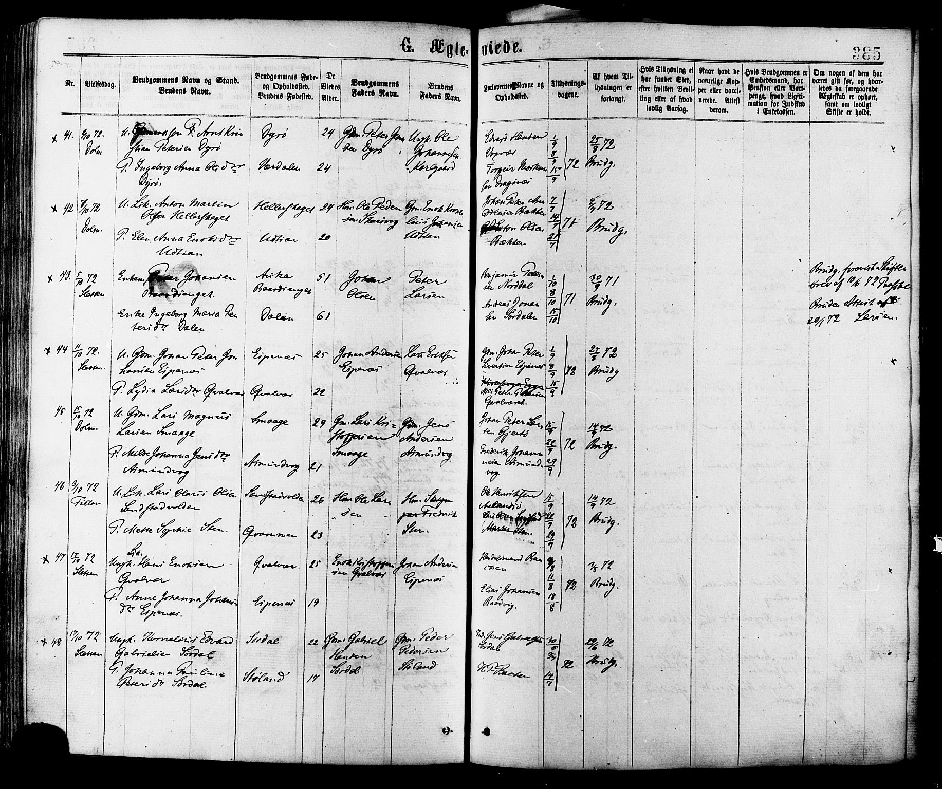 Ministerialprotokoller, klokkerbøker og fødselsregistre - Sør-Trøndelag, AV/SAT-A-1456/634/L0532: Parish register (official) no. 634A08, 1871-1881, p. 385