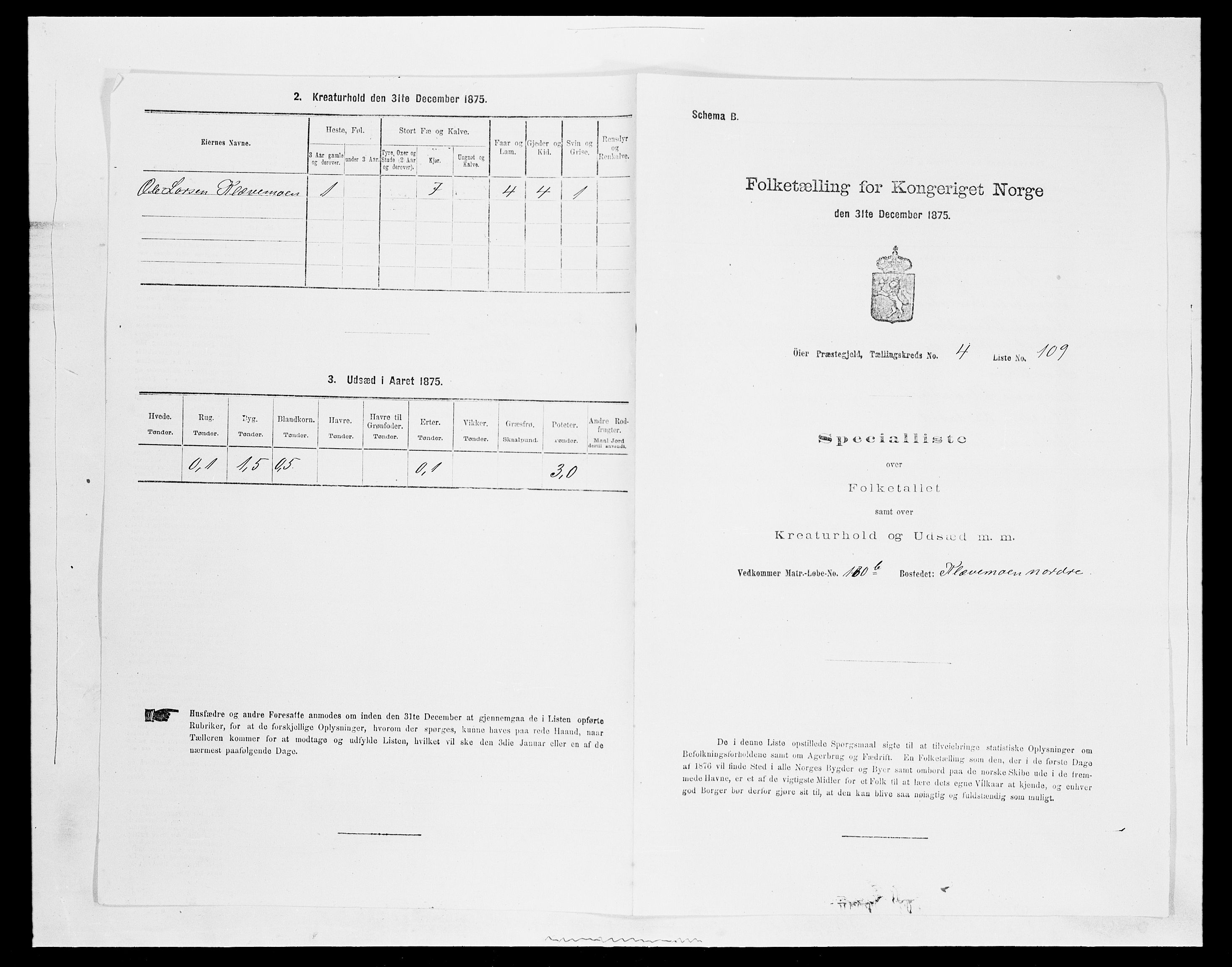 SAH, 1875 census for 0521P Øyer, 1875, p. 953