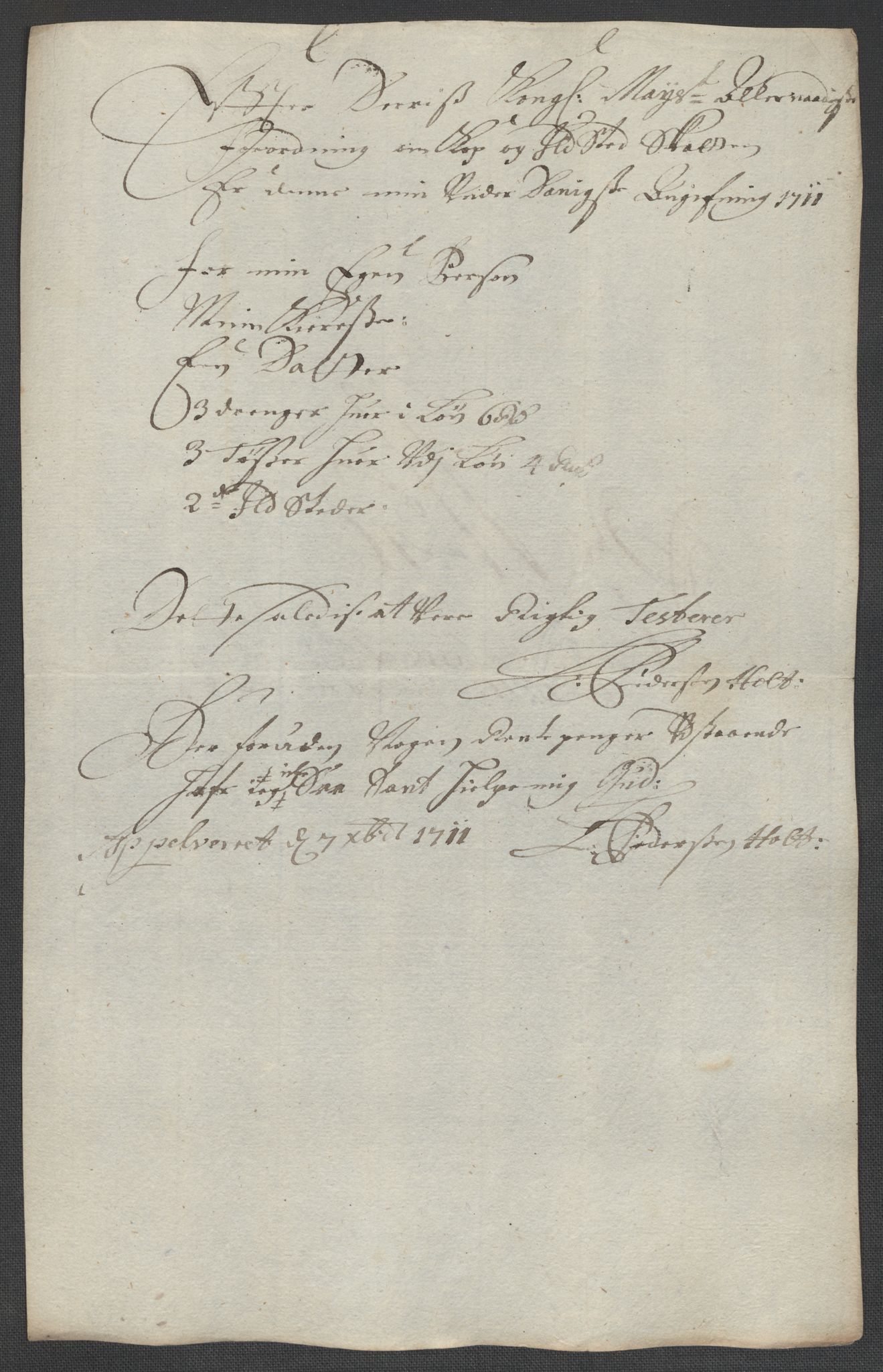 Rentekammeret inntil 1814, Reviderte regnskaper, Fogderegnskap, AV/RA-EA-4092/R64/L4432: Fogderegnskap Namdal, 1711, p. 160