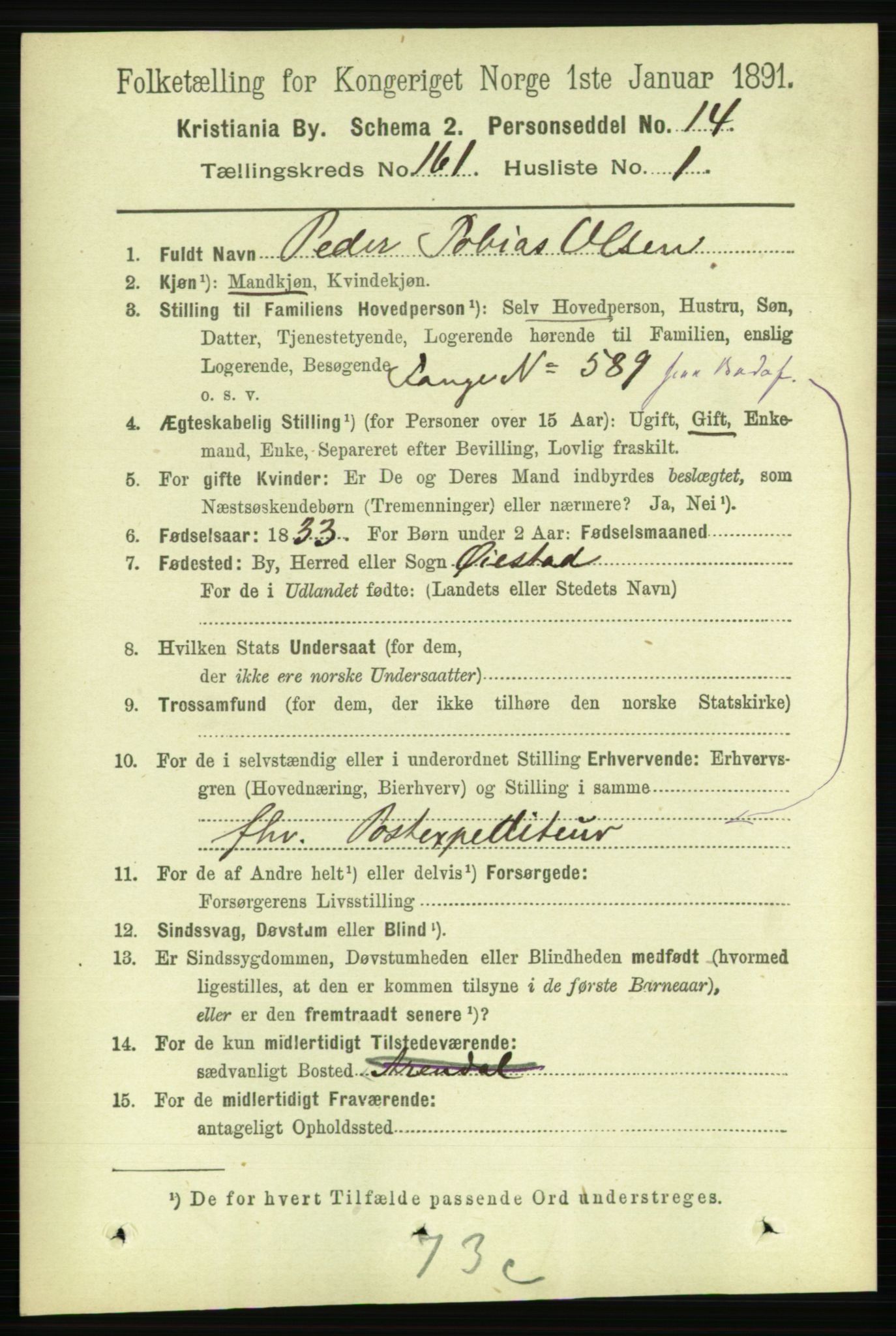 RA, 1891 census for 0301 Kristiania, 1891, p. 91432