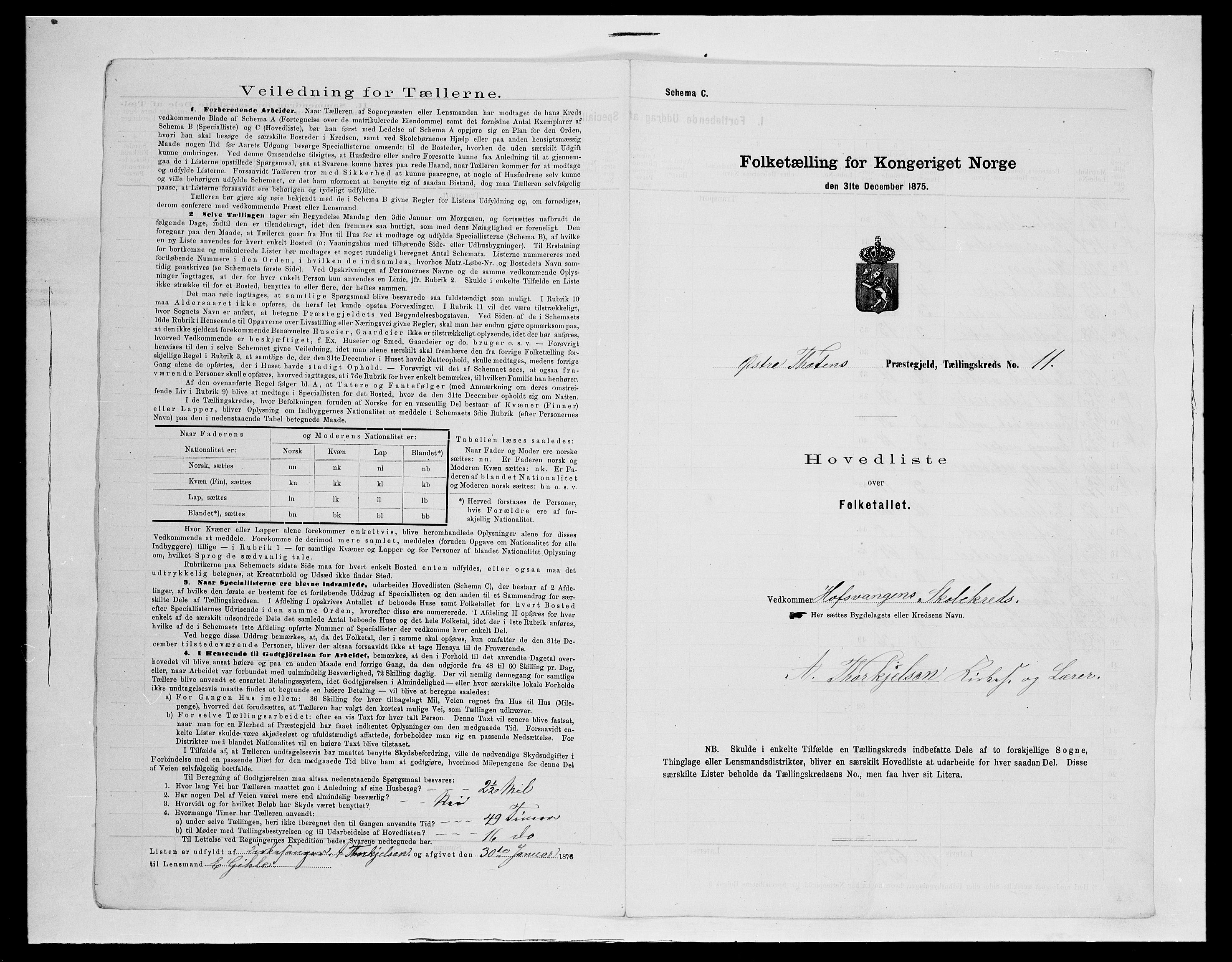 SAH, 1875 census for 0528P Østre Toten, 1875, p. 61