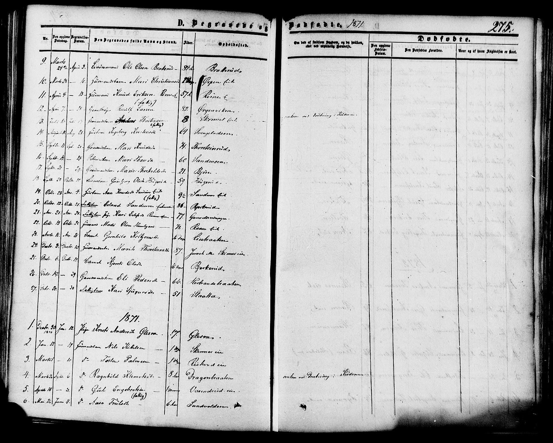 Krødsherad kirkebøker, AV/SAKO-A-19/F/Fa/L0003: Parish register (official) no. 3, 1851-1872, p. 275