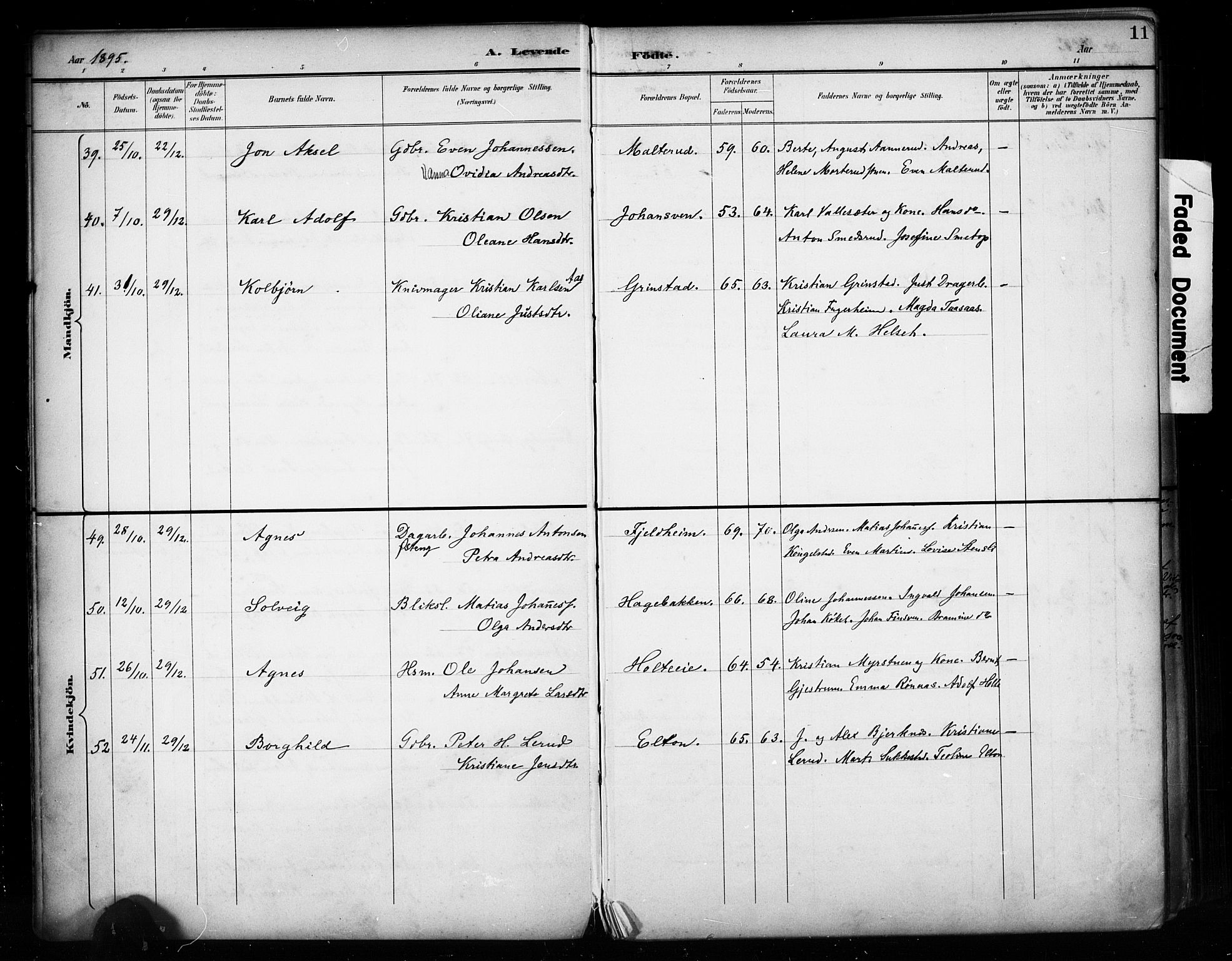 Vestre Toten prestekontor, SAH/PREST-108/H/Ha/Haa/L0011: Parish register (official) no. 11, 1895-1906, p. 11