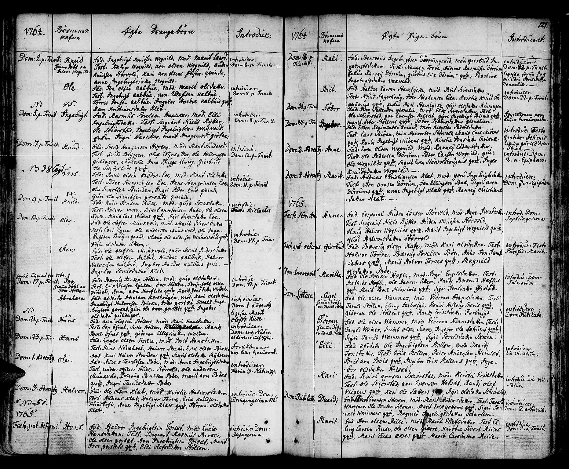 Ministerialprotokoller, klokkerbøker og fødselsregistre - Sør-Trøndelag, SAT/A-1456/678/L0891: Parish register (official) no. 678A01, 1739-1780, p. 121
