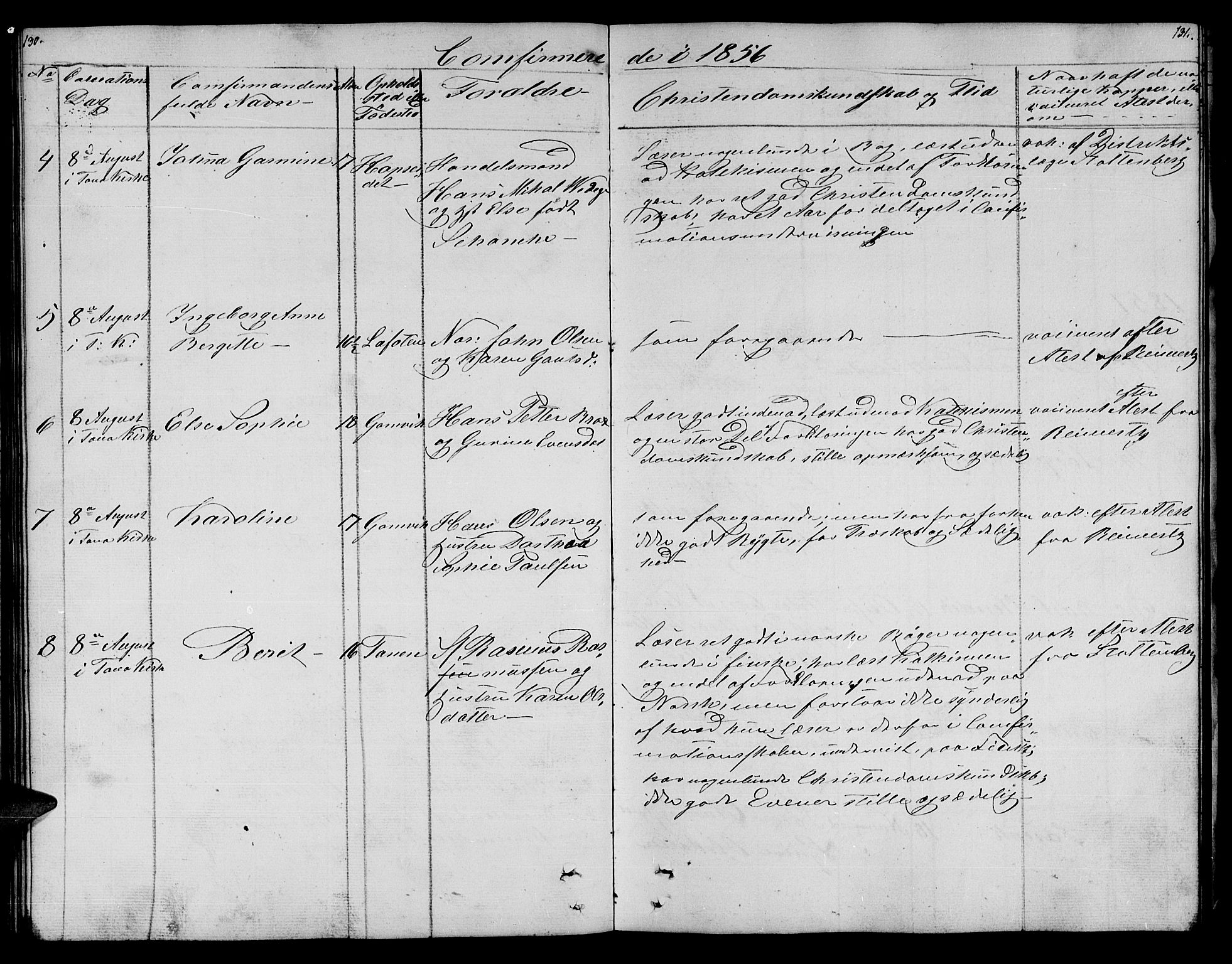 Lebesby sokneprestkontor, SATØ/S-1353/H/Hb/L0001klokker: Parish register (copy) no. 1, 1846-1862, p. 130-131
