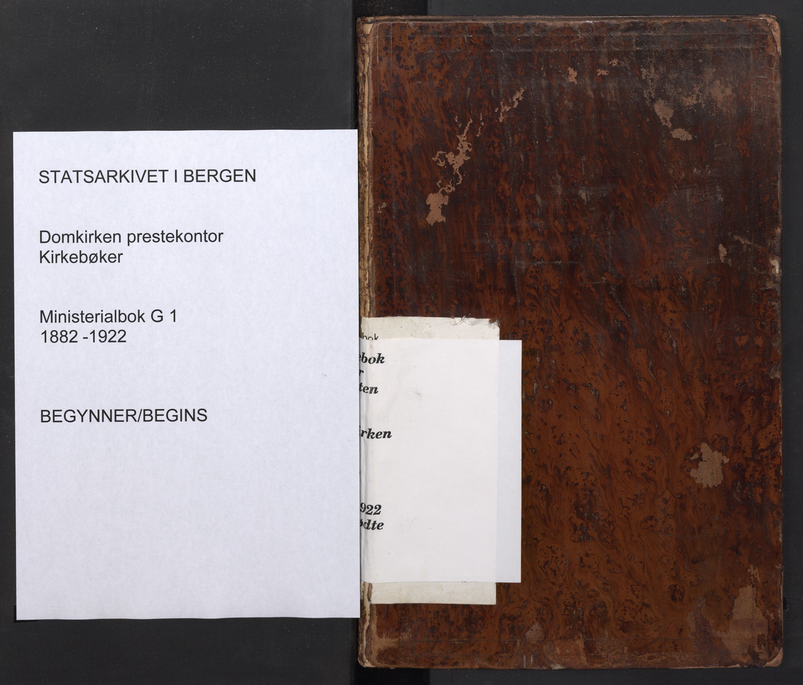 Domkirken sokneprestembete, SAB/A-74801/H/Haa/L0049: Parish register (official) no. G 1, 1882-1922