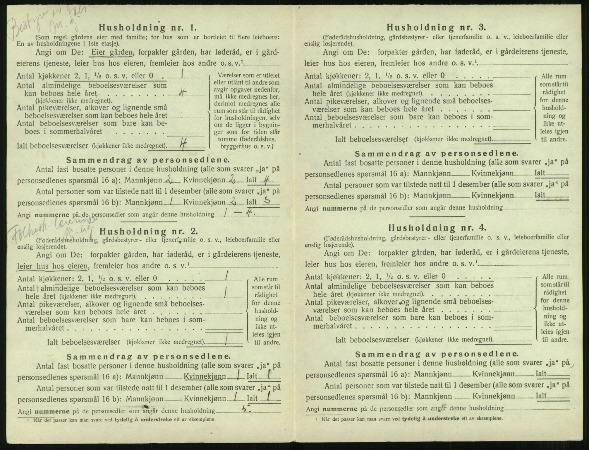 SAT, 1920 census for Borgund, 1920, p. 1483