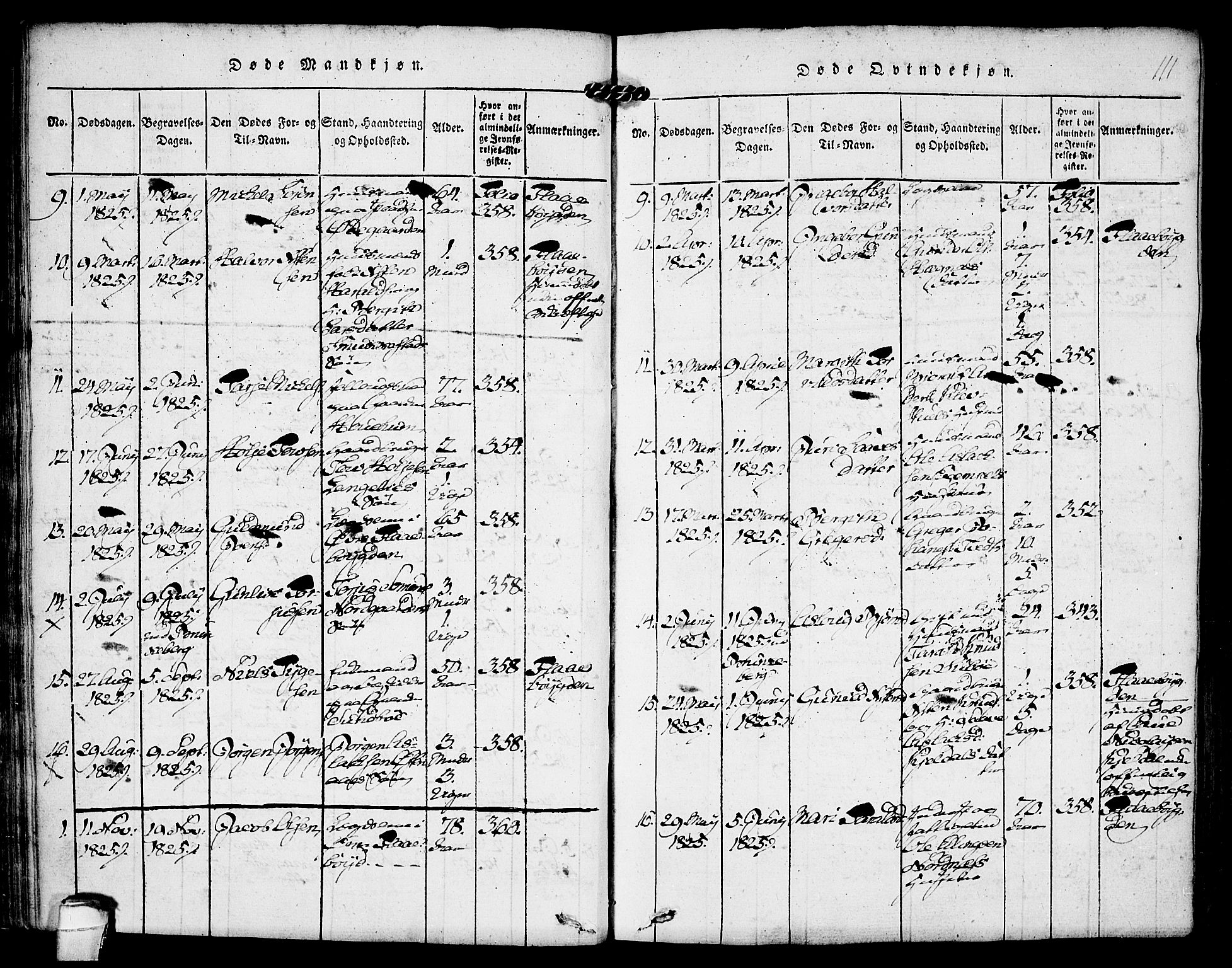 Kviteseid kirkebøker, SAKO/A-276/F/Fa/L0005: Parish register (official) no. I 5, 1815-1836, p. 111