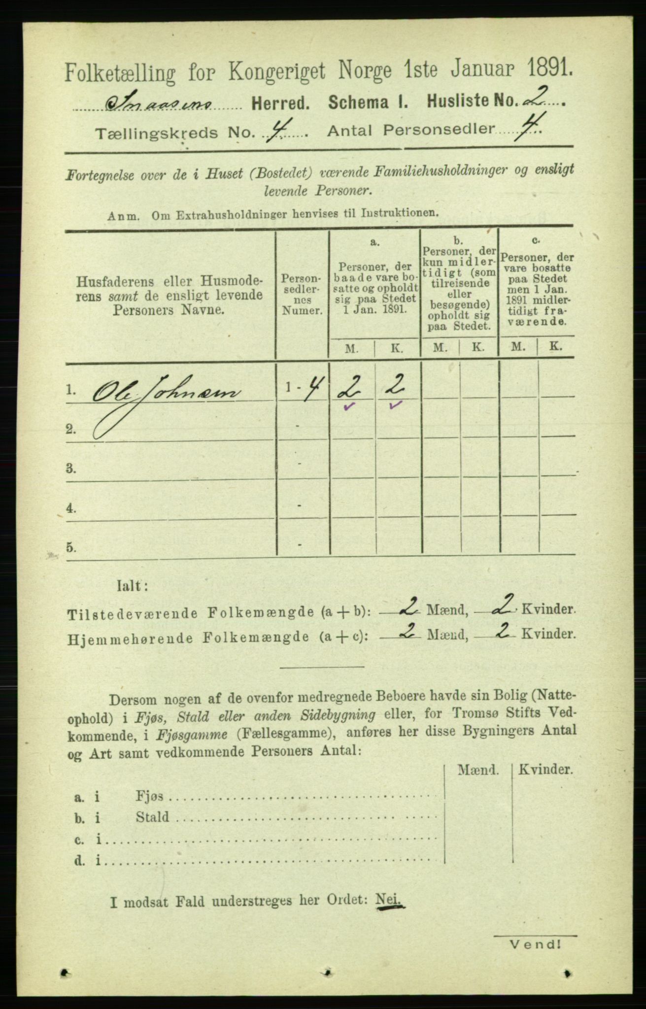 RA, 1891 census for 1736 Snåsa, 1891, p. 1073