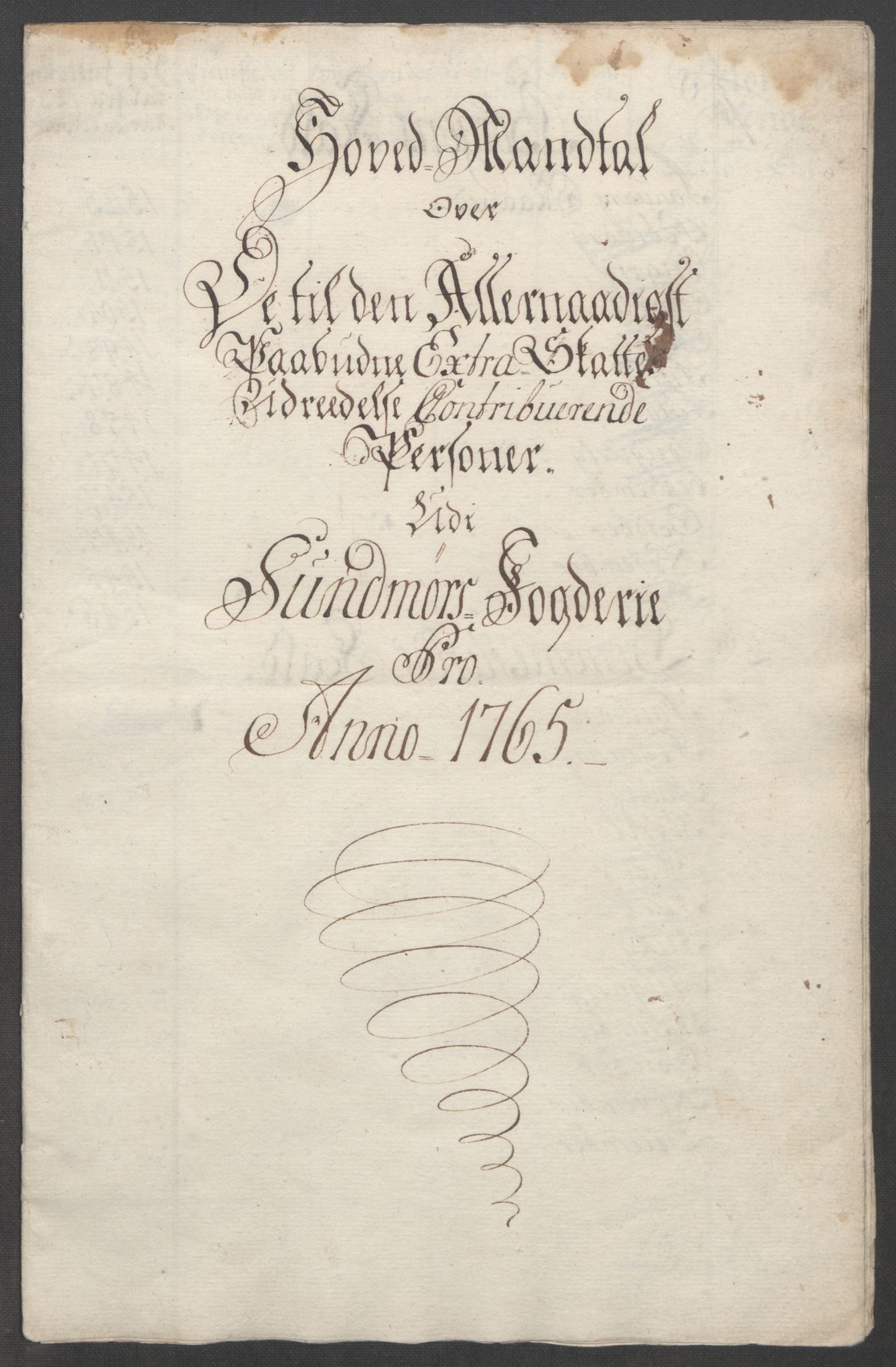 Rentekammeret inntil 1814, Reviderte regnskaper, Fogderegnskap, AV/RA-EA-4092/R54/L3645: Ekstraskatten Sunnmøre, 1762-1772, p. 66