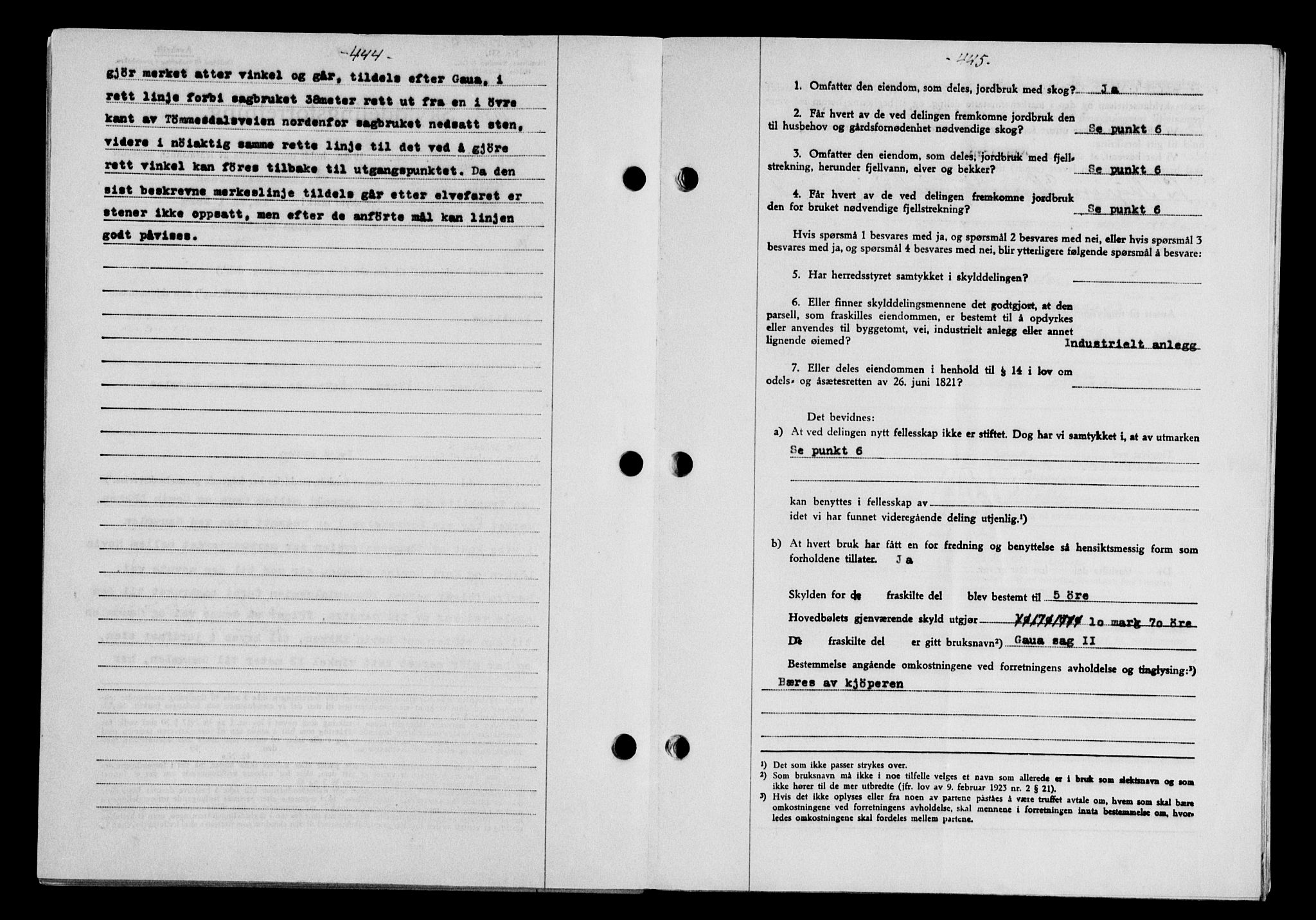 Gauldal sorenskriveri, SAT/A-0014/1/2/2C/L0052: Mortgage book no. 57, 1940-1941, Diary no: : 1096/1940