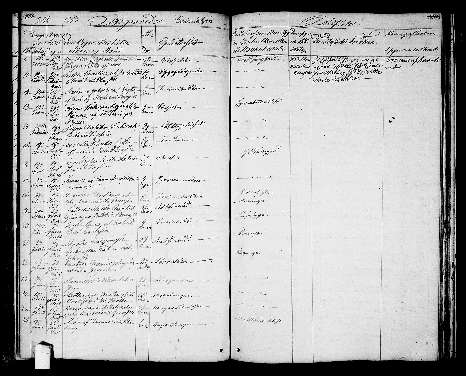 Halden prestekontor Kirkebøker, AV/SAO-A-10909/G/Ga/L0005a: Parish register (copy) no. 5A, 1855-1864, p. 396