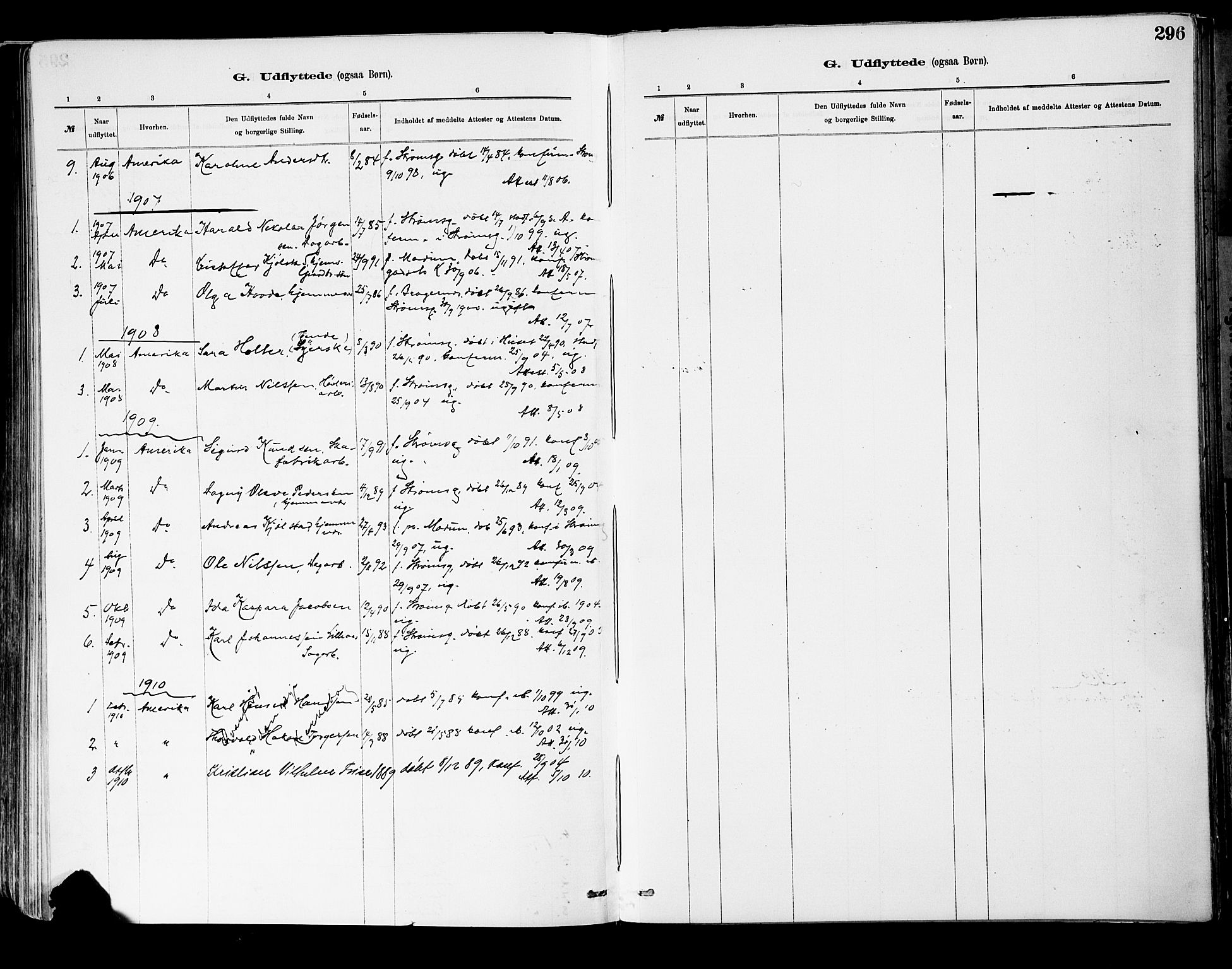 Strømsgodset kirkebøker, AV/SAKO-A-324/F/Fa/L0001: Parish register (official) no. 1, 1885-1909, p. 296