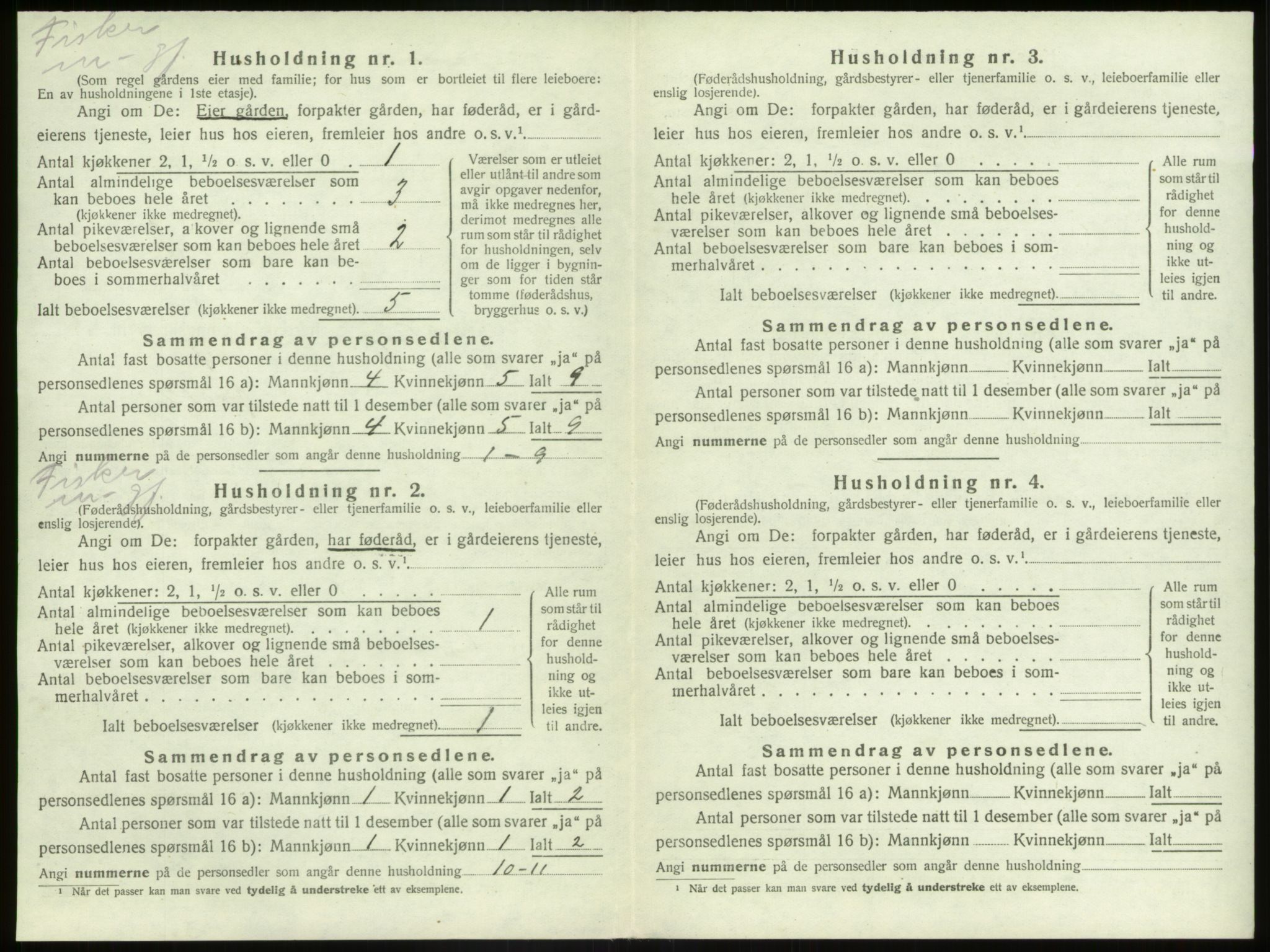 SAB, 1920 census for Bremanger, 1920, p. 272