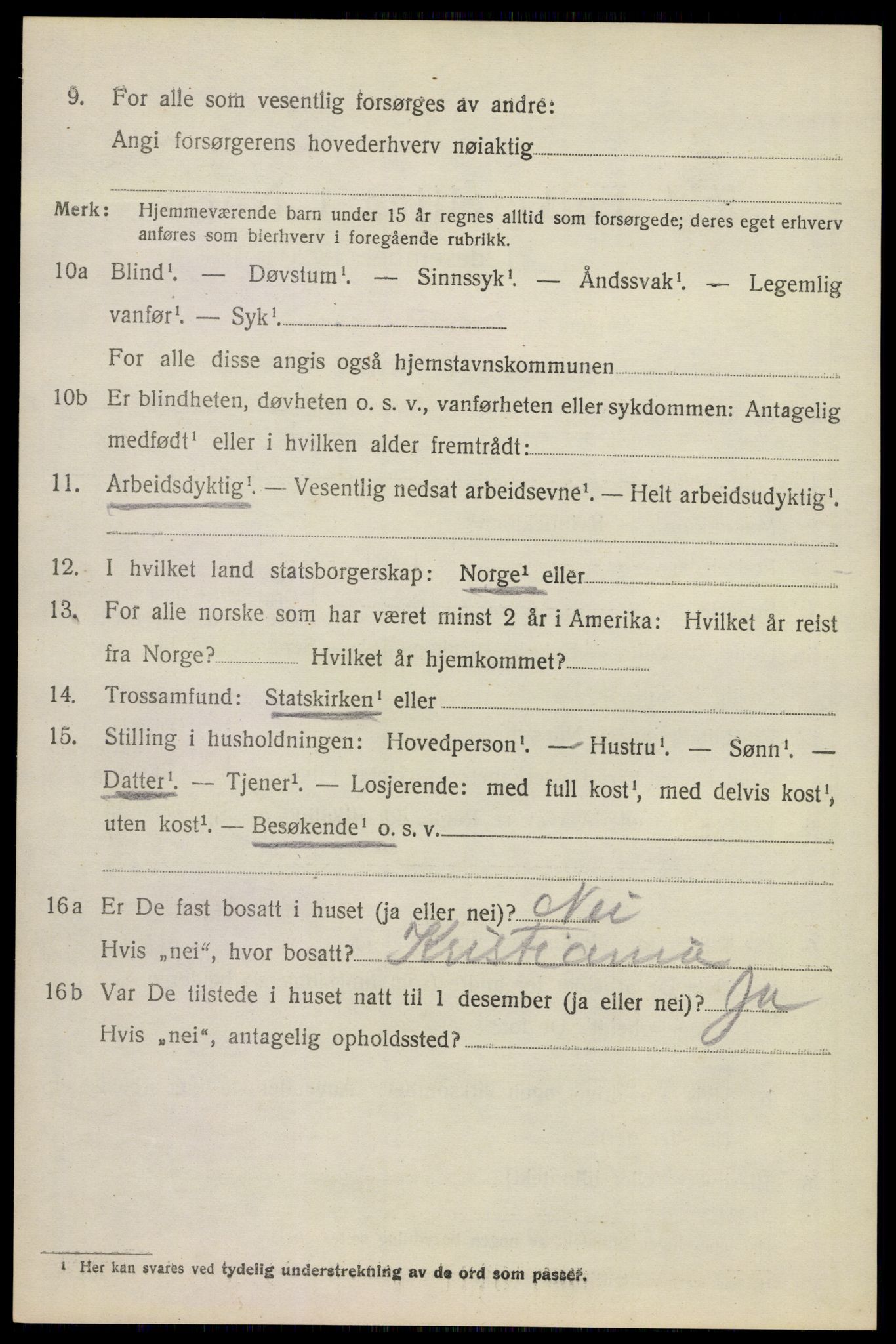 SAKO, 1920 census for Sandeherred, 1920, p. 12689