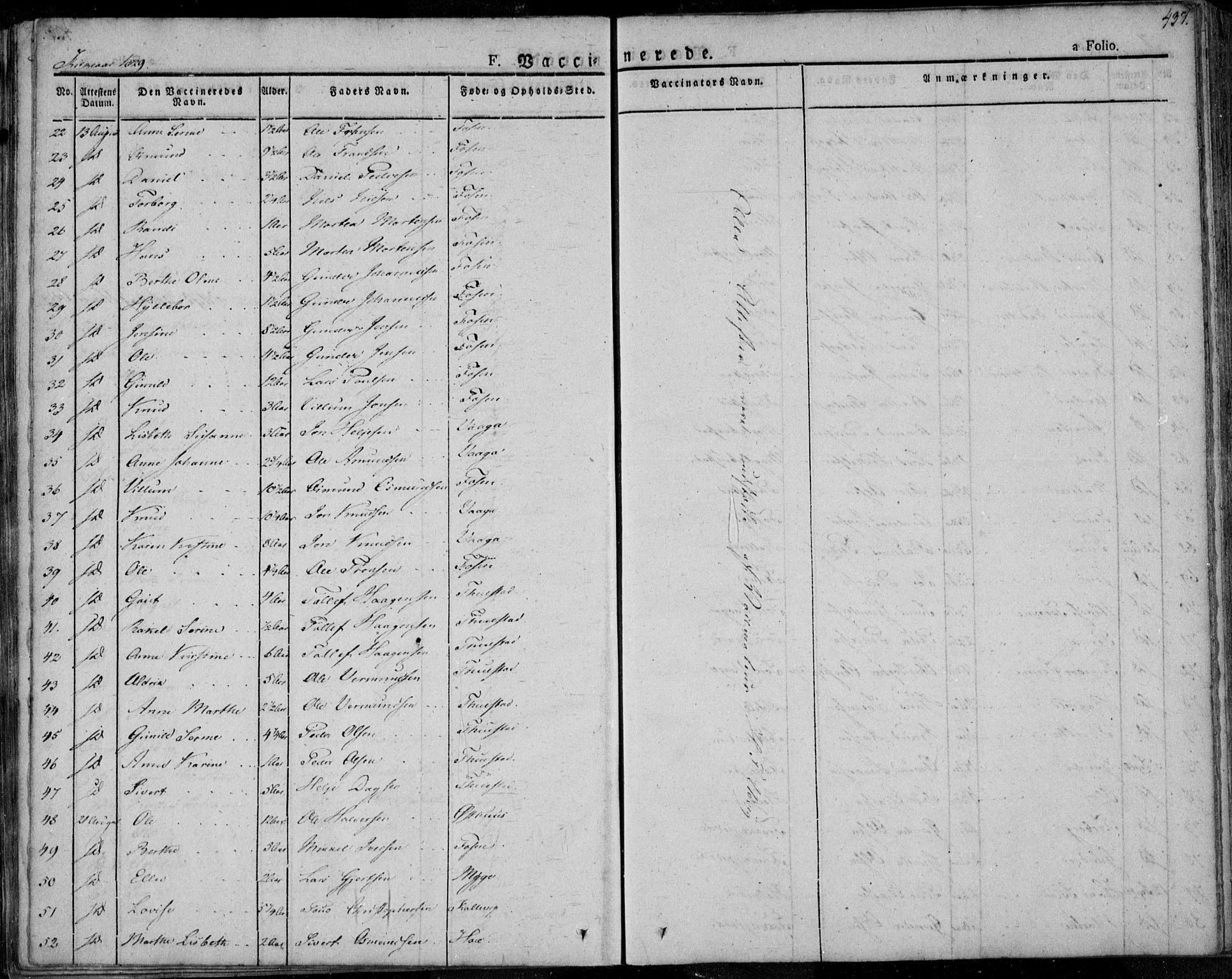 Avaldsnes sokneprestkontor, SAST/A -101851/H/Ha/Haa/L0005: Parish register (official) no. A 5.2, 1825-1841, p. 437