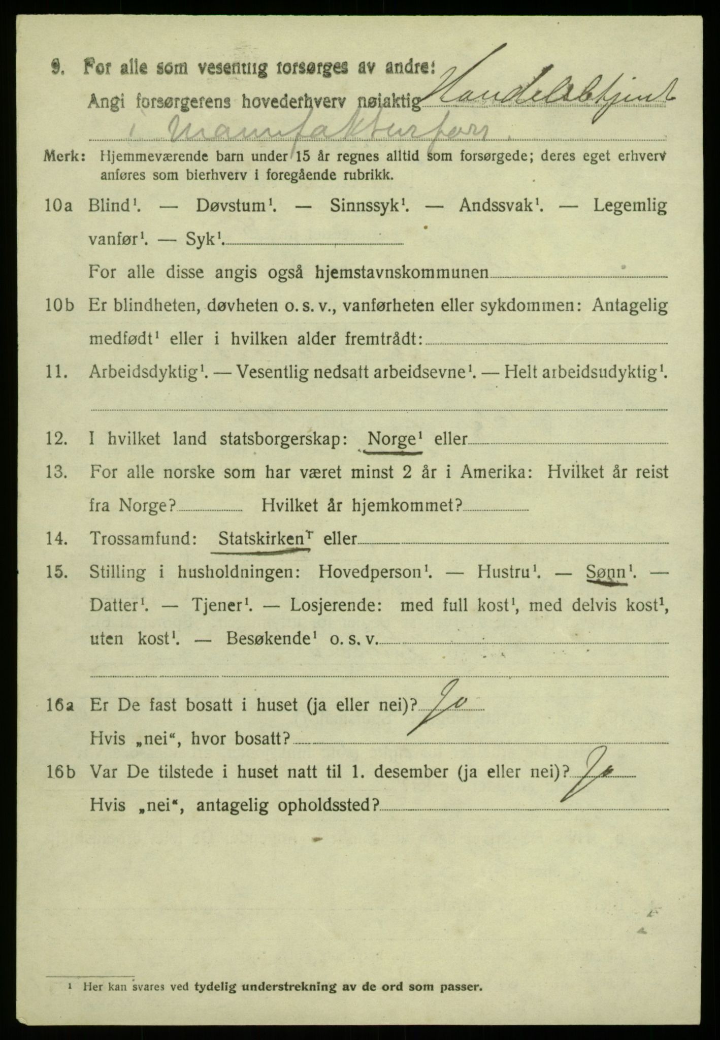 SAB, 1920 census for Lindås, 1920, p. 5918