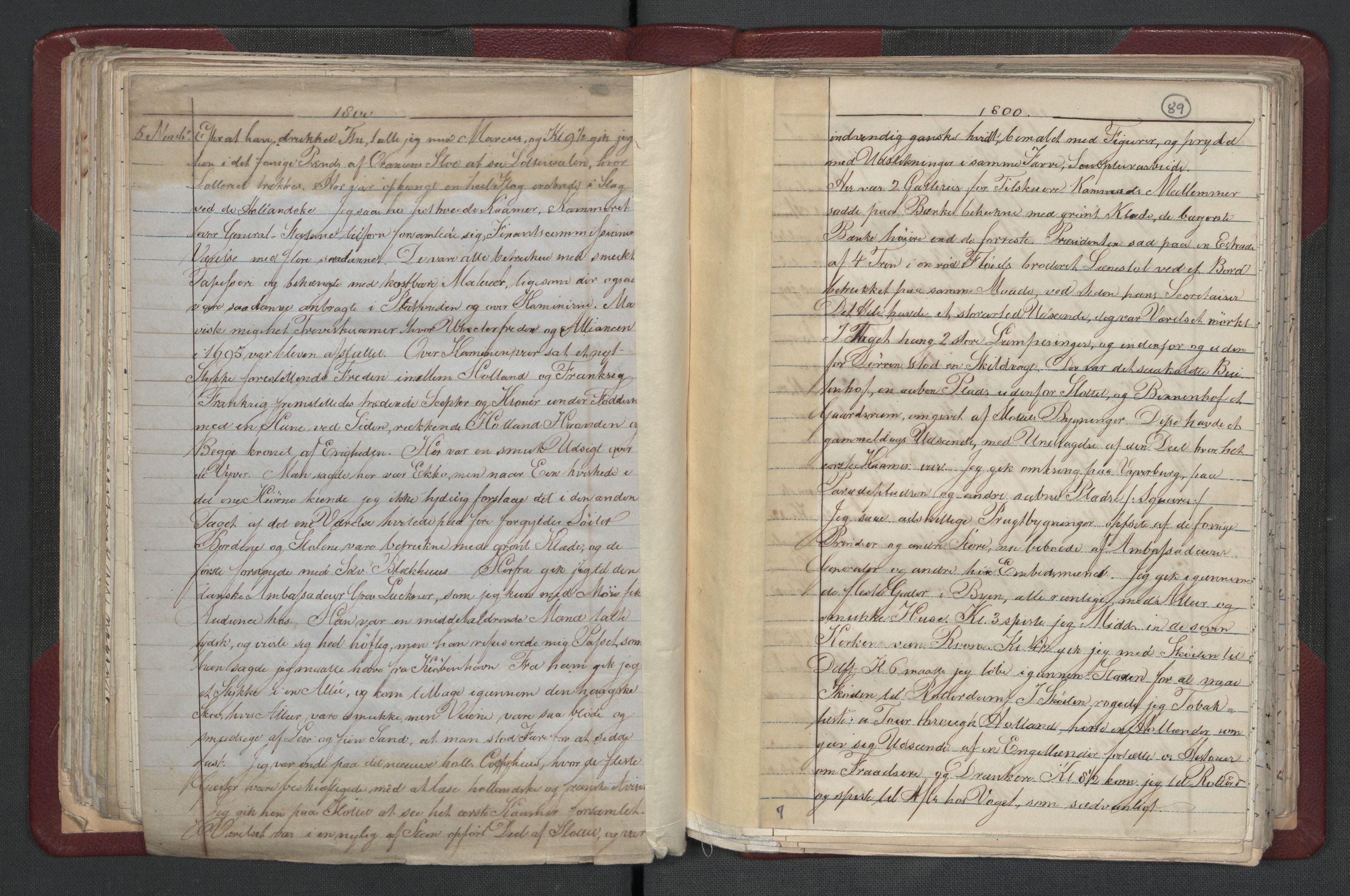 Meltzer, Fredrik, AV/RA-PA-0028/F/L0001: Dagbok for årene 1796-1808, 1811, 1817, 1796-1817, p. 88b-89a