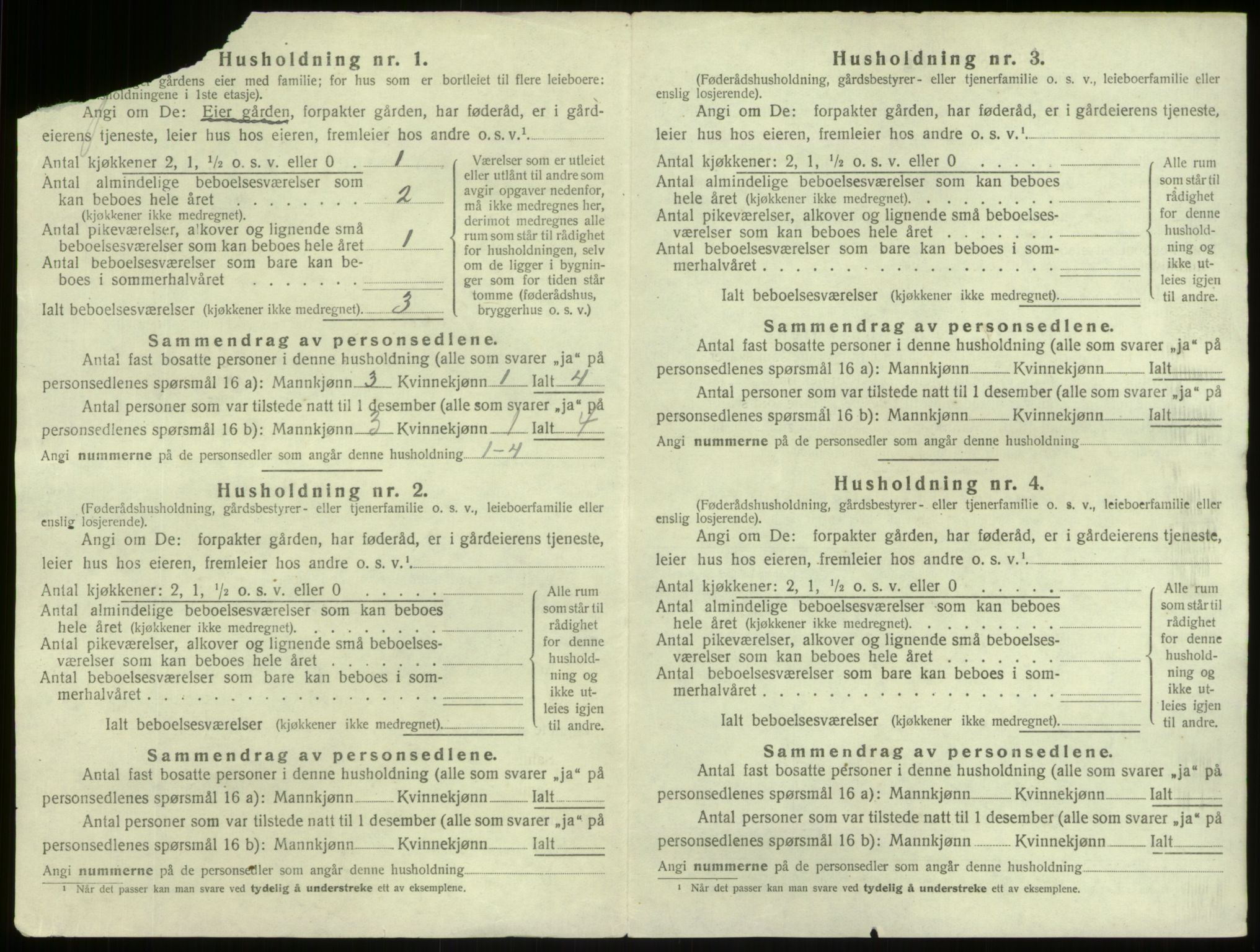 SAB, 1920 census for Lærdal, 1920, p. 38