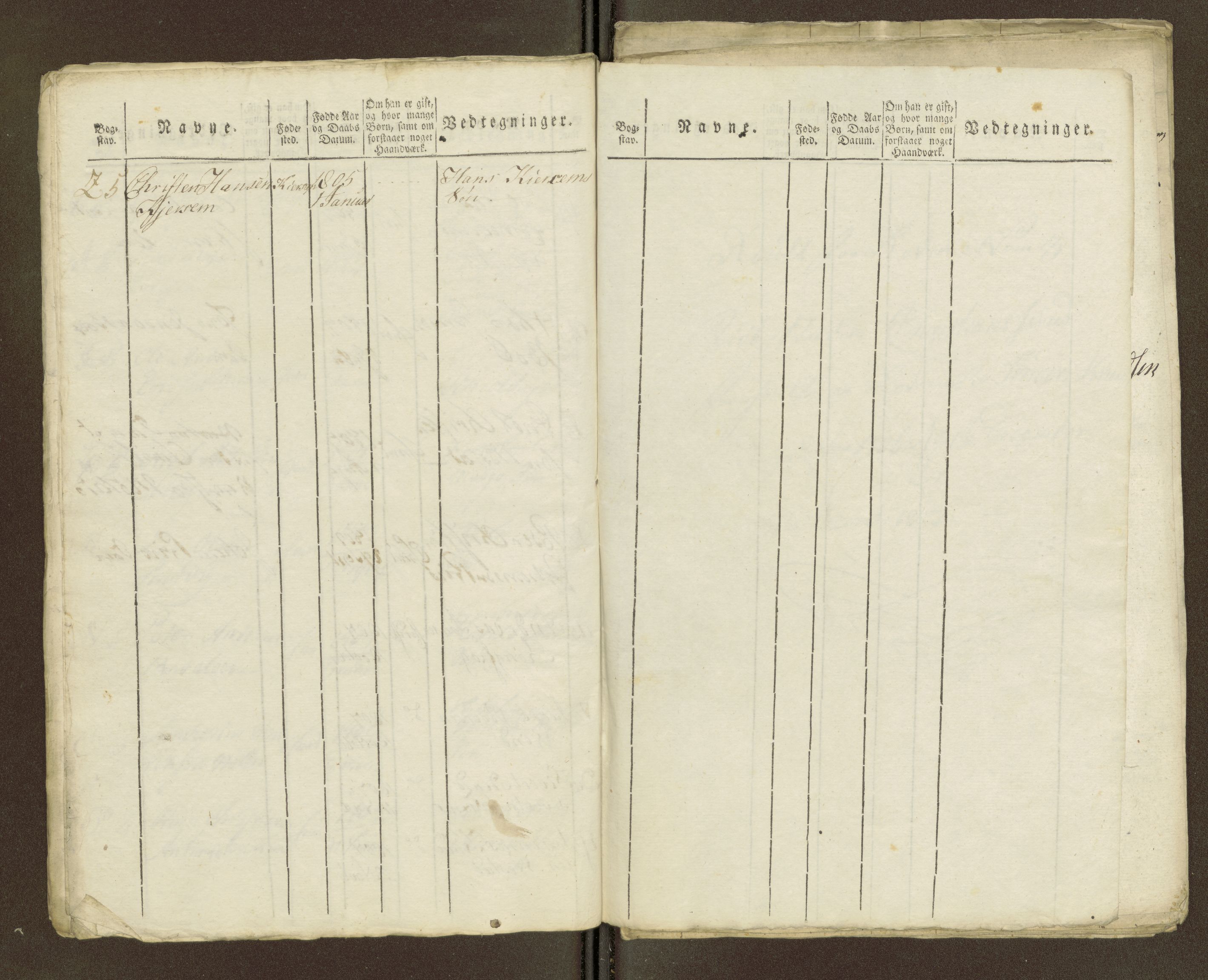 Sjøinnrulleringen - Trondhjemske distrikt, SAT/A-5121/01/L0036/0003: -- / Ungdomsrulle for Kristiansund krets, 1804-1819, p. 189