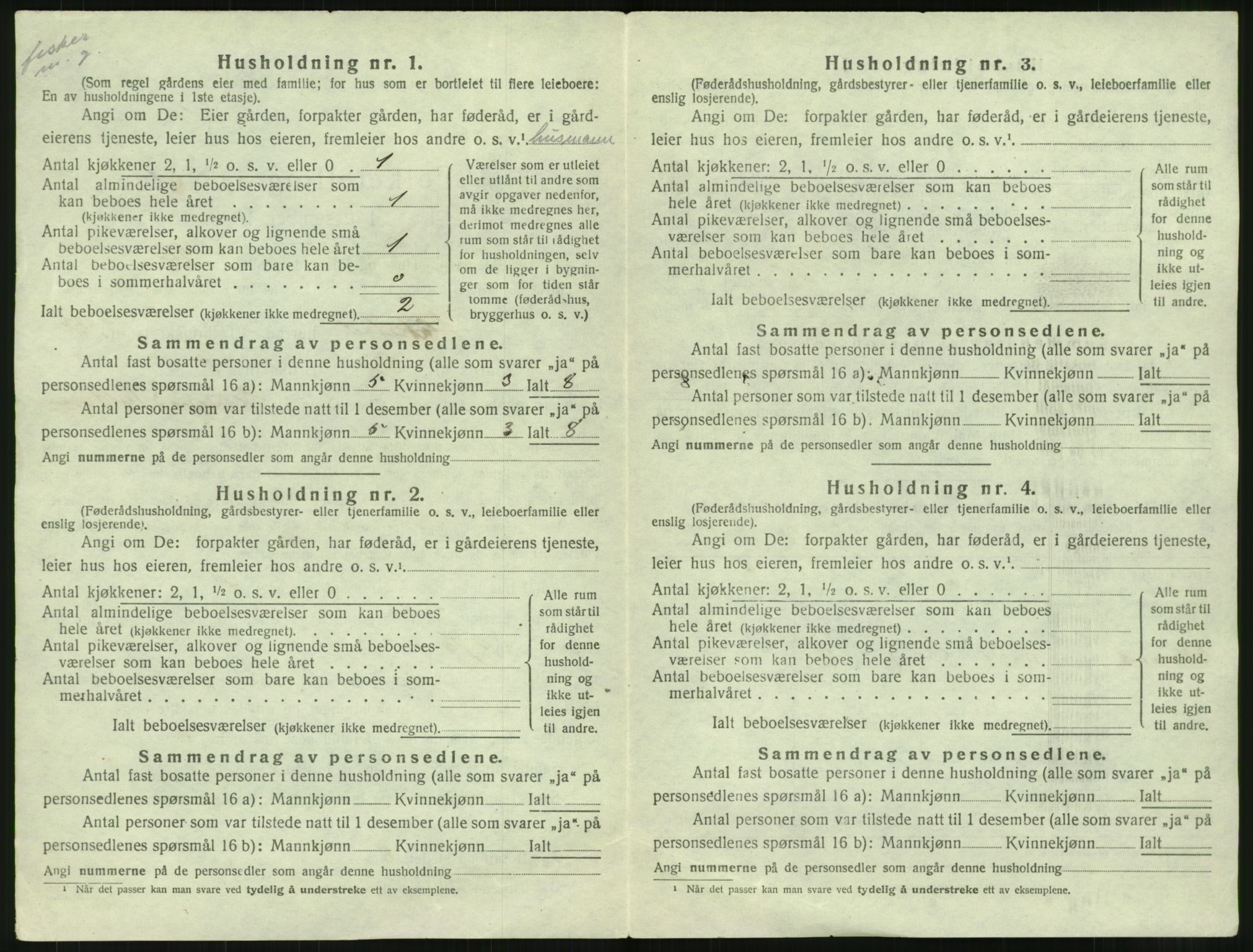 SAT, 1920 census for Flakstad, 1920, p. 512