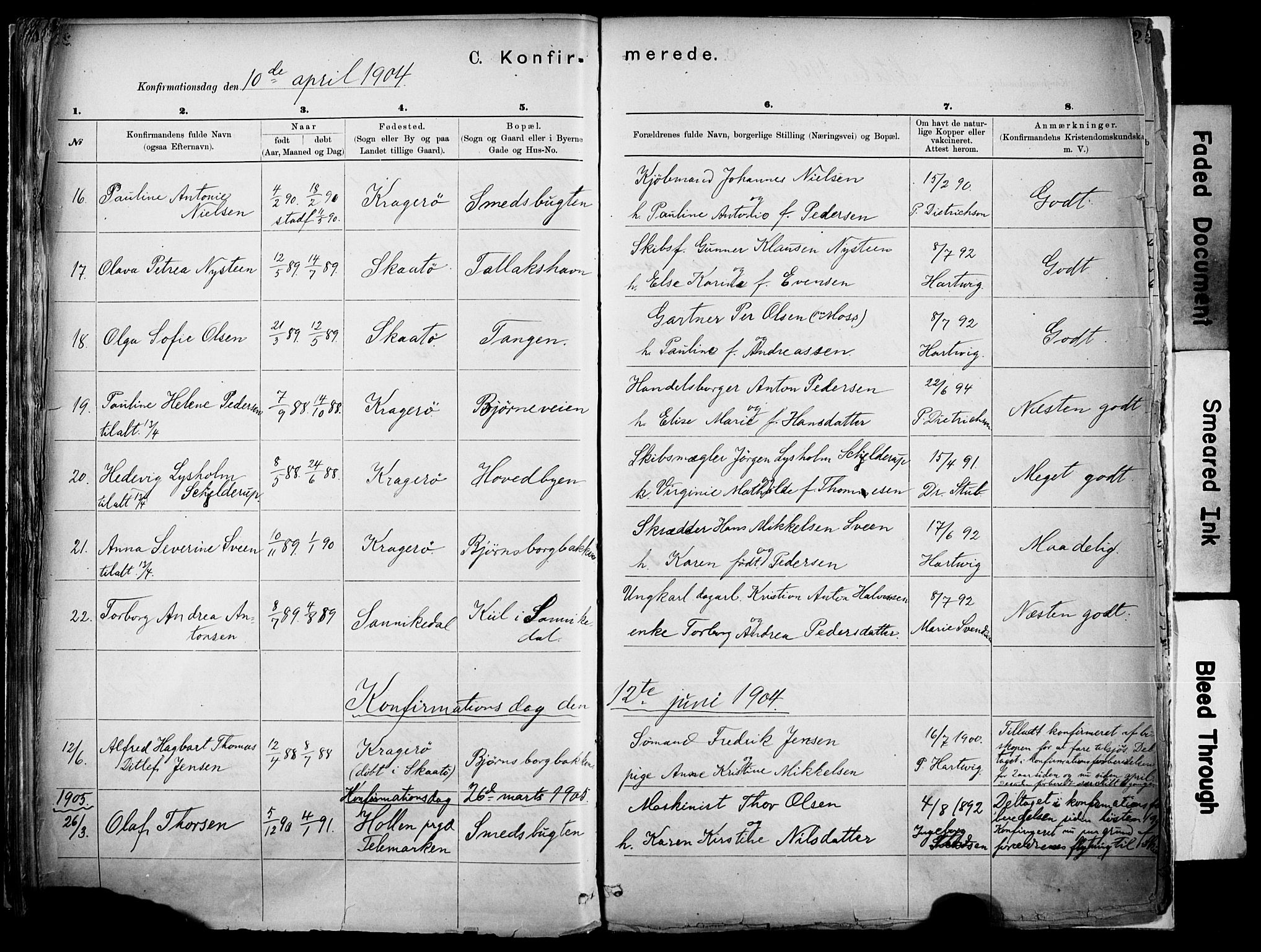 Kragerø kirkebøker, SAKO/A-278/F/Fa/L0012: Parish register (official) no. 12, 1880-1904