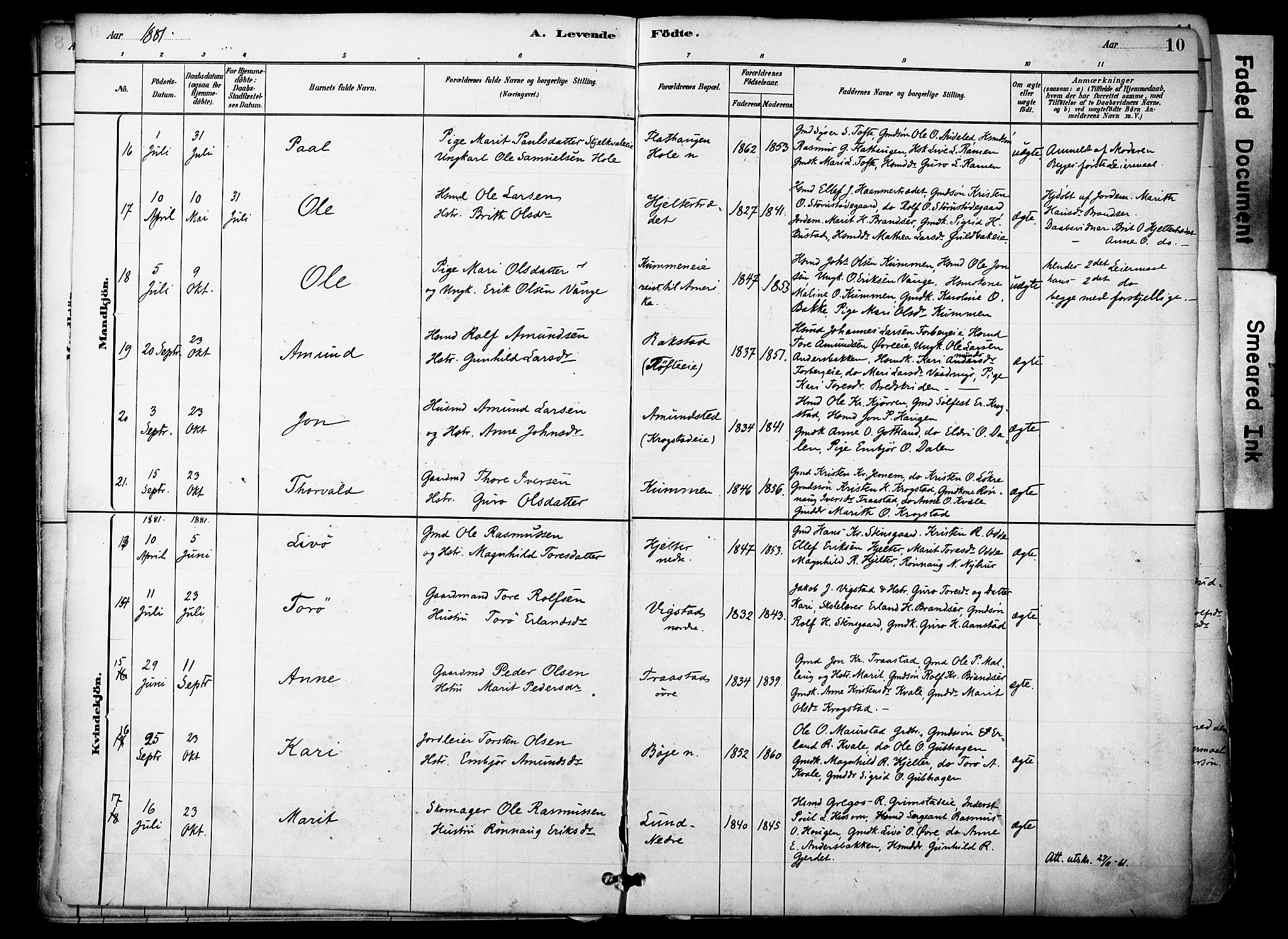 Skjåk prestekontor, AV/SAH-PREST-072/H/Ha/Haa/L0003: Parish register (official) no. 3, 1880-1907, p. 10