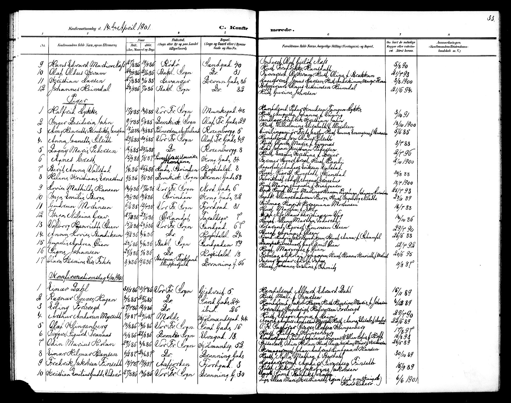 Ministerialprotokoller, klokkerbøker og fødselsregistre - Sør-Trøndelag, SAT/A-1456/602/L0144: Parish register (copy) no. 602C12, 1897-1905, p. 33