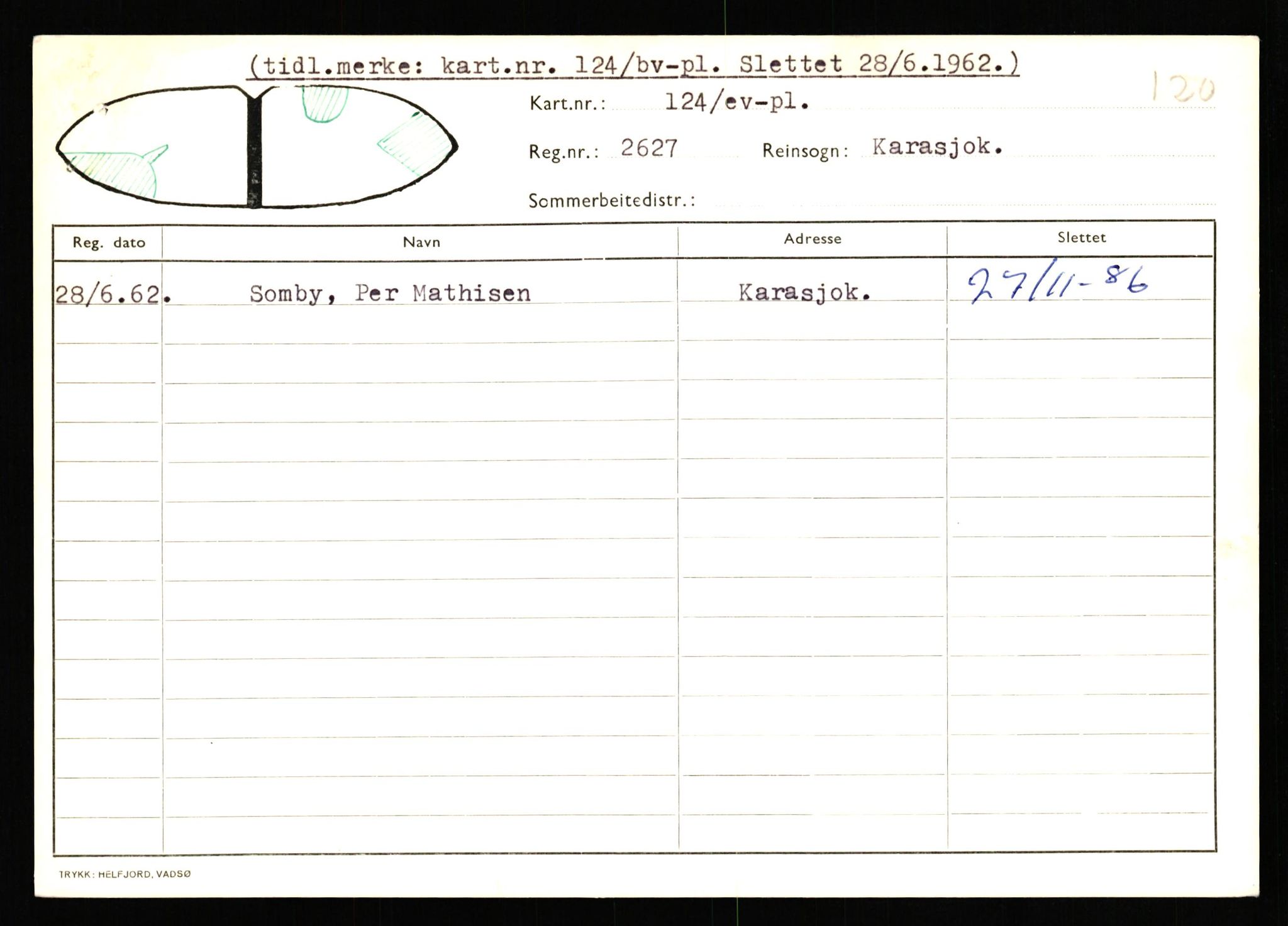 Lappefogden i Finnmark/Reindriftsforvaltningen Øst-Finnmark, AV/SATØ-S-1461/G/Ge/Gea/L0006: Slettede reinmerker, 1934-1992, p. 58