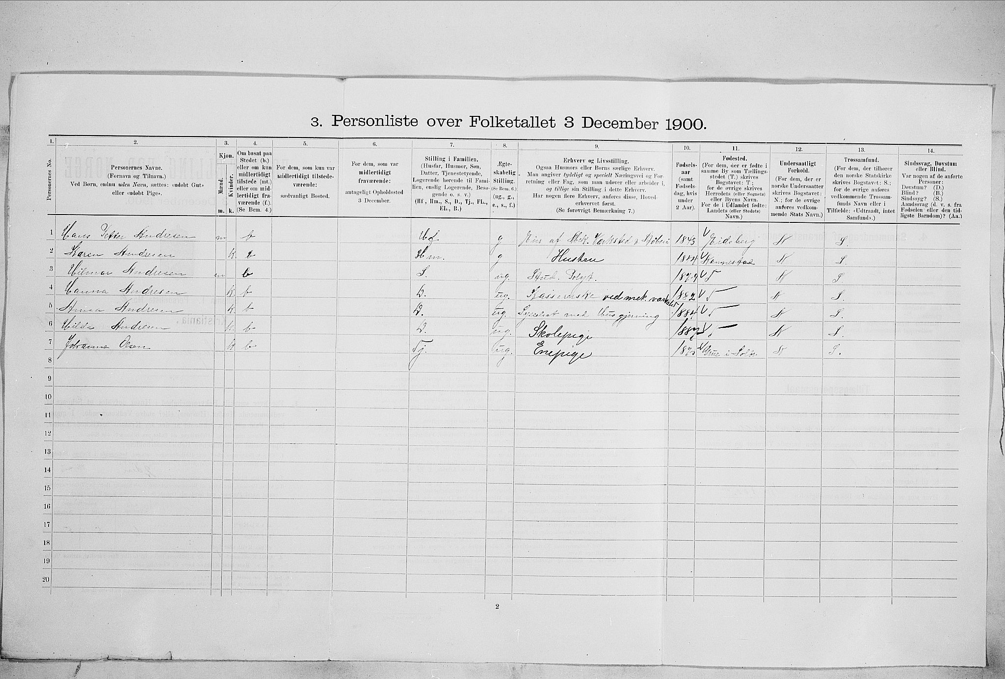 SAO, 1900 census for Kristiania, 1900, p. 53647