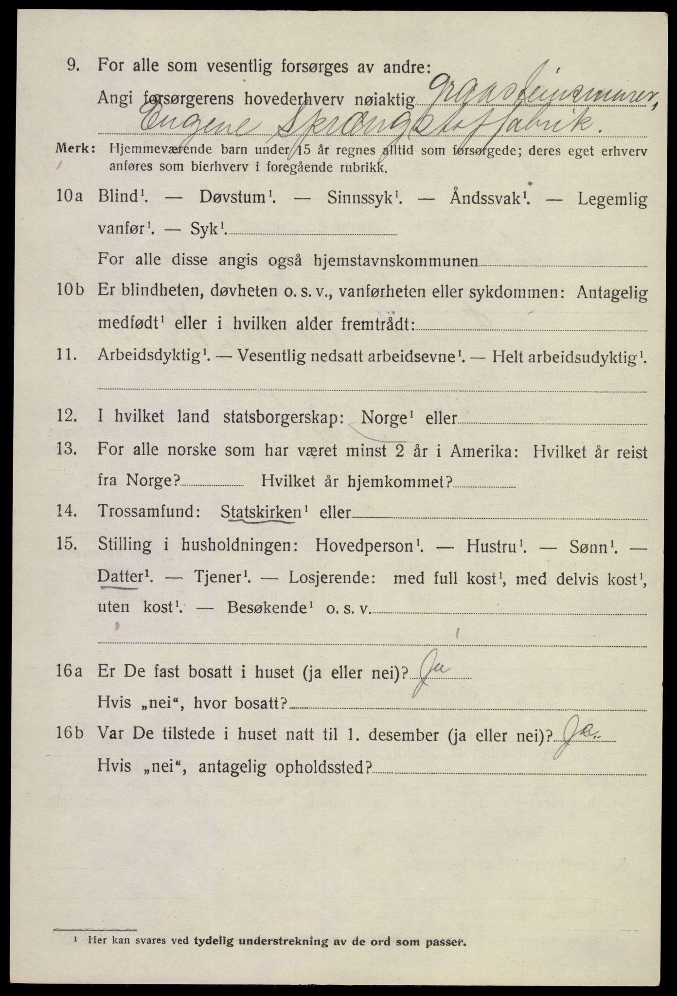 SAKO, 1920 census for Hurum, 1920, p. 3107