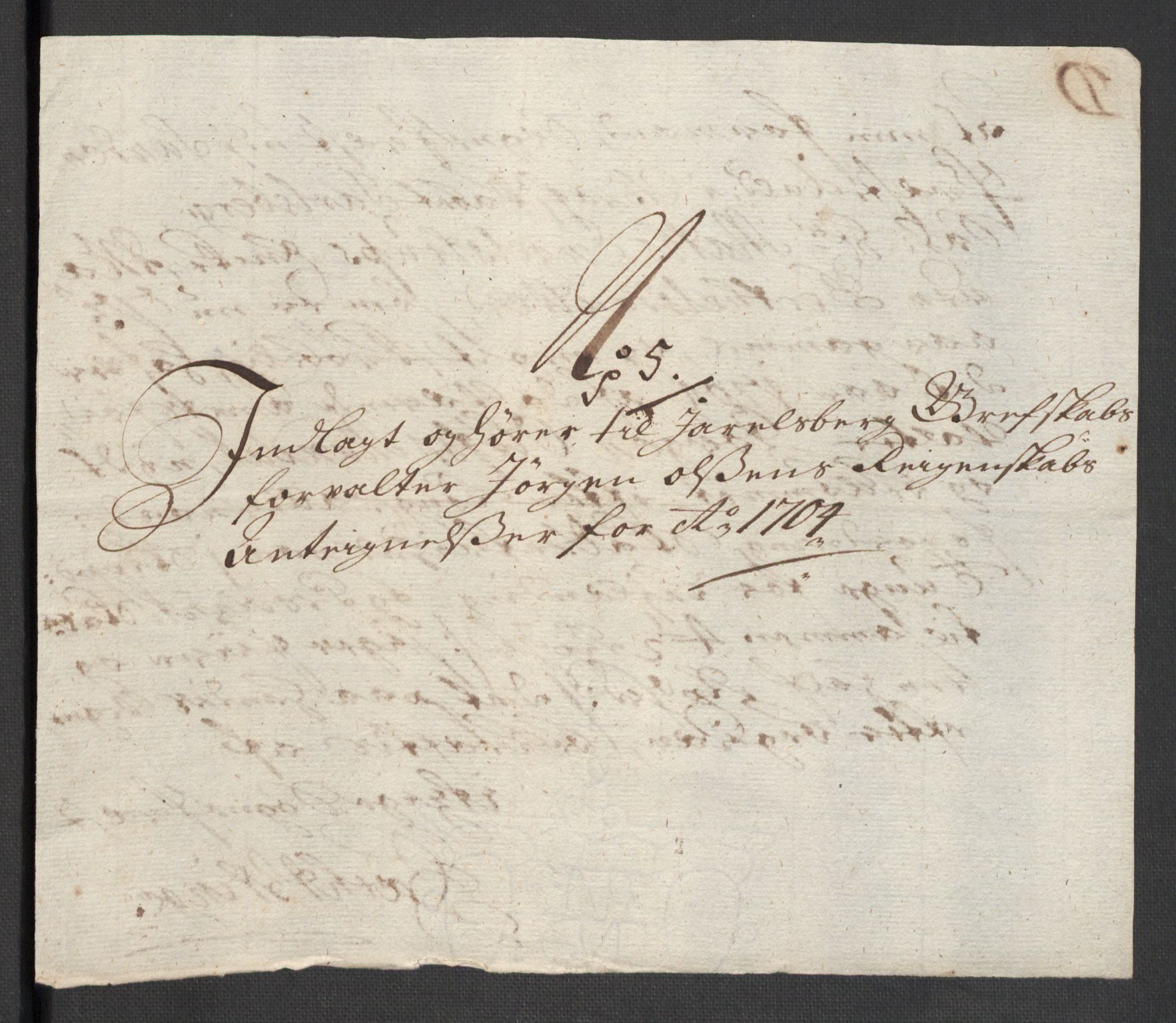 Rentekammeret inntil 1814, Reviderte regnskaper, Fogderegnskap, AV/RA-EA-4092/R32/L1871: Fogderegnskap Jarlsberg grevskap, 1703-1705, p. 388