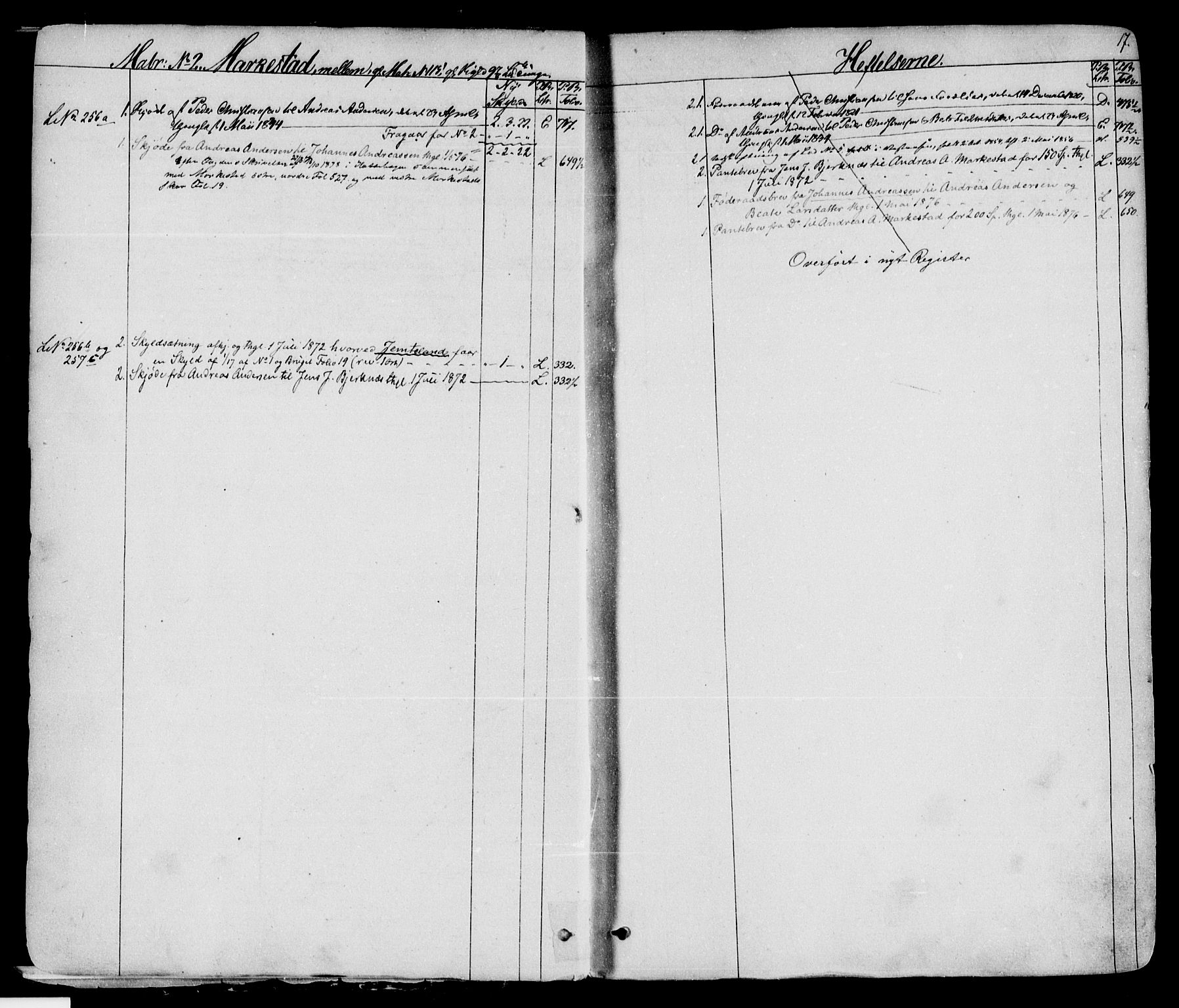 Toten tingrett, SAH/TING-006/H/Ha/Haa/L0035: Mortgage register no. 35, 1850-1890, p. 17