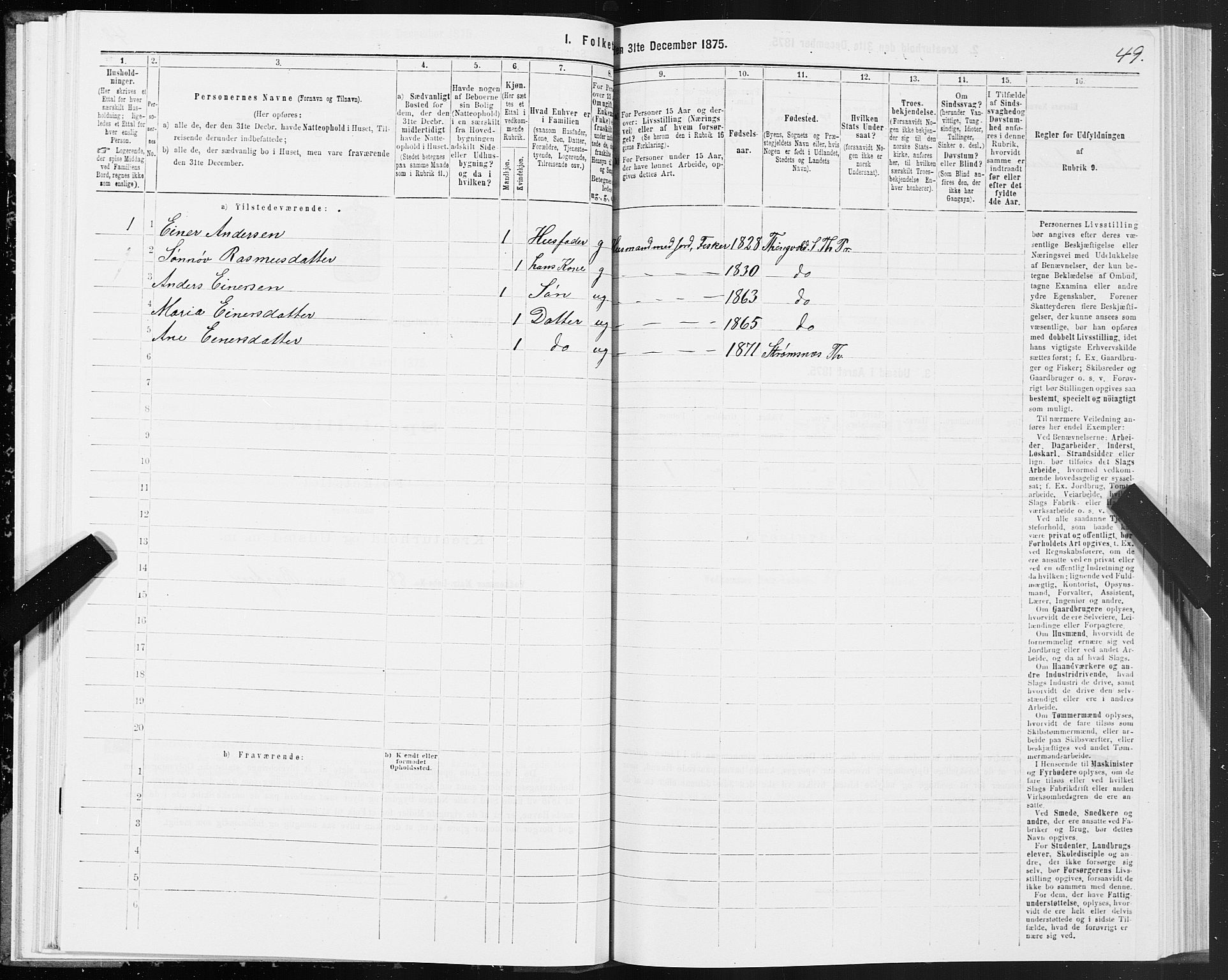 SAT, 1875 census for 1560P Tingvoll, 1875, p. 4049