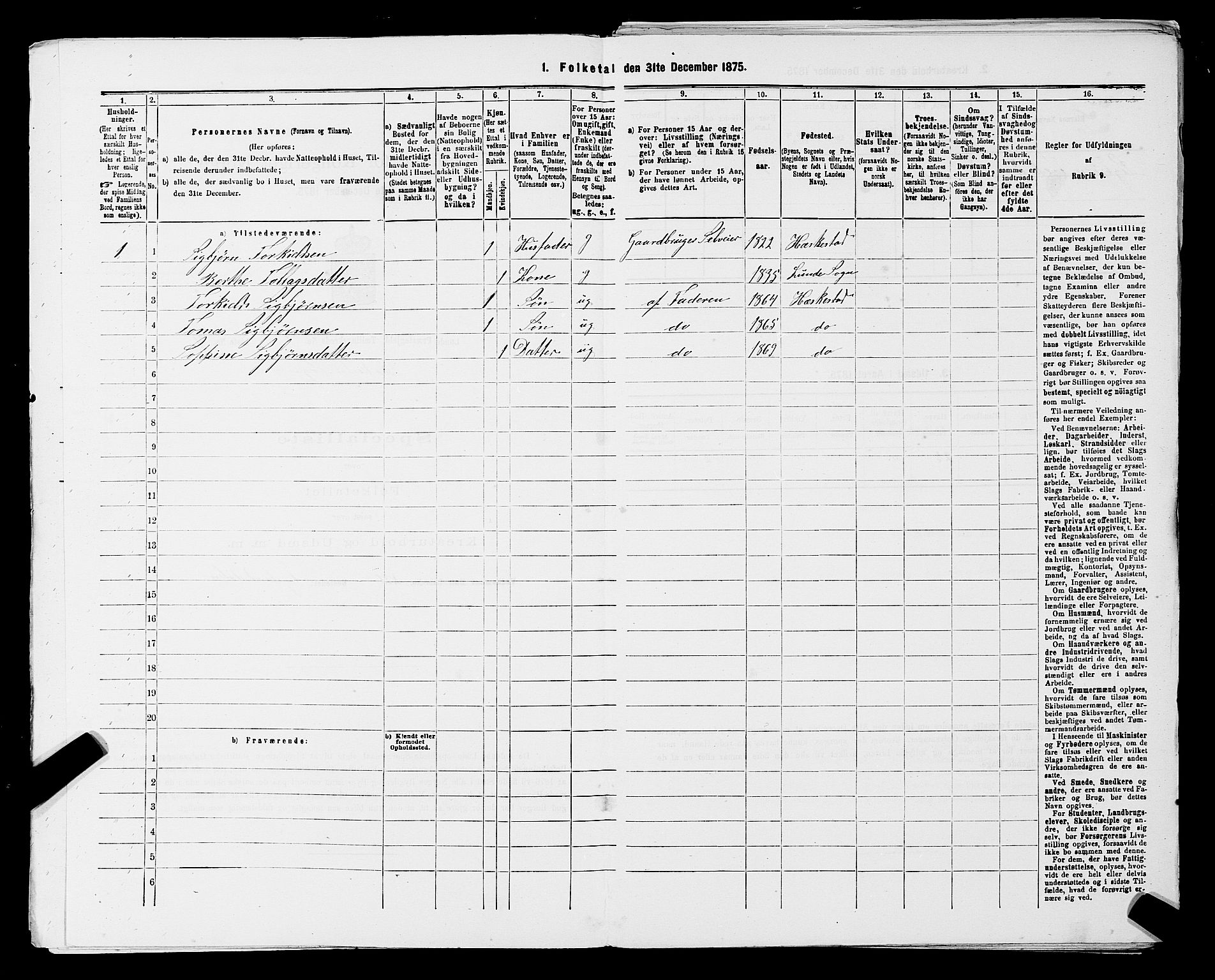 SAST, 1875 census for 1112P Lund, 1875, p. 593