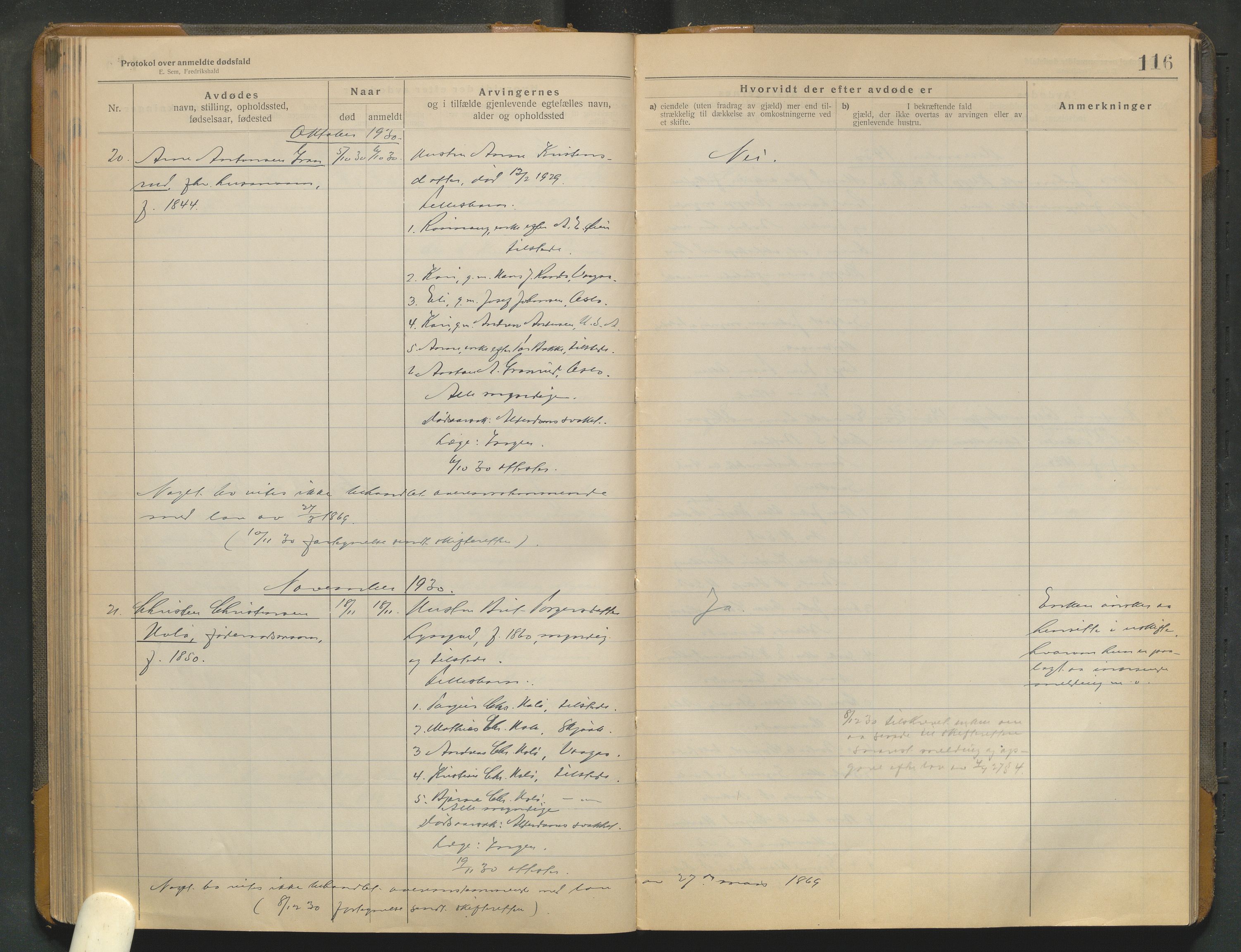 Lom lensmannskontor, AV/SAH-PGL-006/H/Ha/Haa/L0001/0004: Dødsfallsprotokoller / Dødsfallsprotokoll, 1922-1937, p. 116